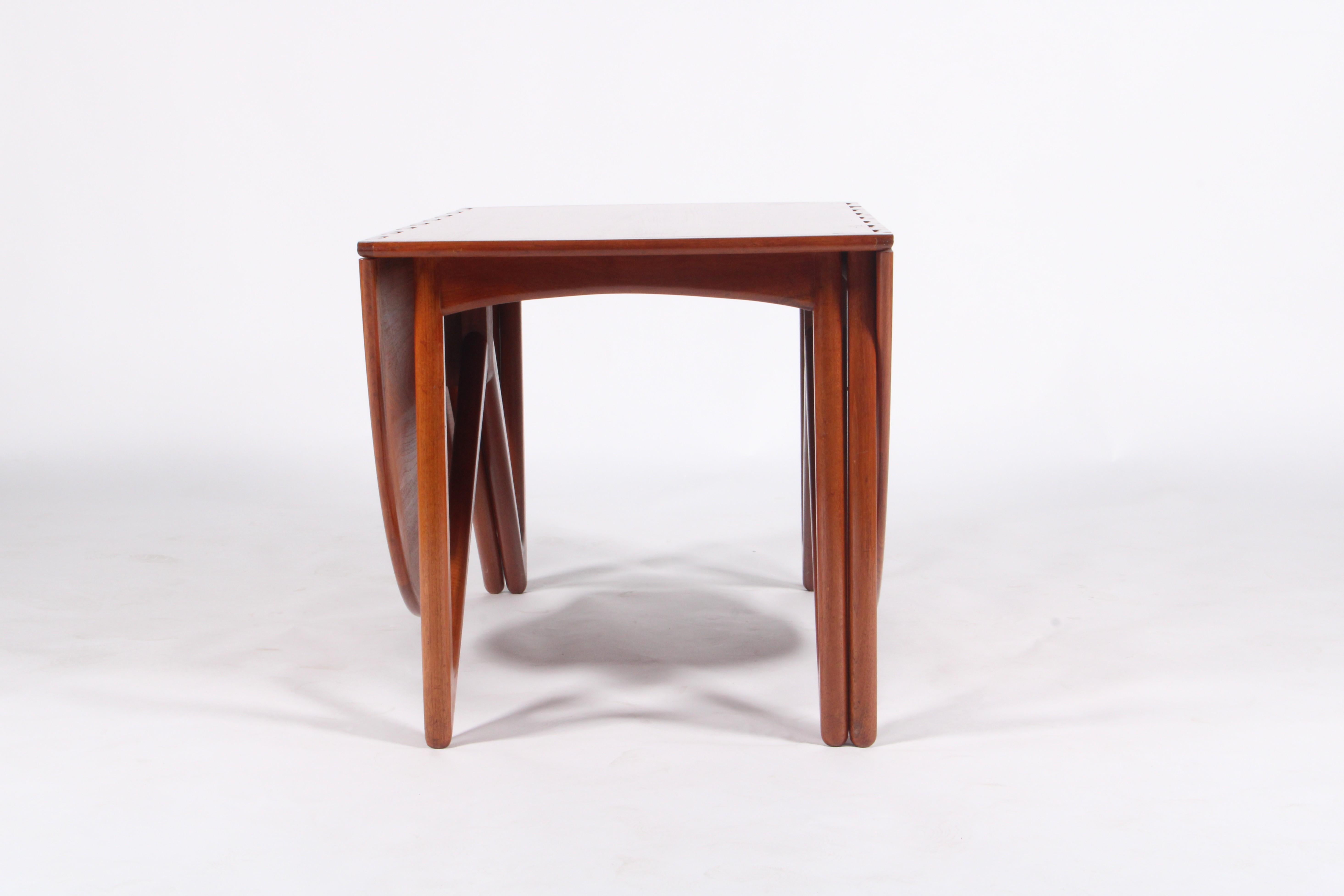 Incredible Niels Koefoed Danish Design Mid Century Drop Leaf Dining Table For Sale 9