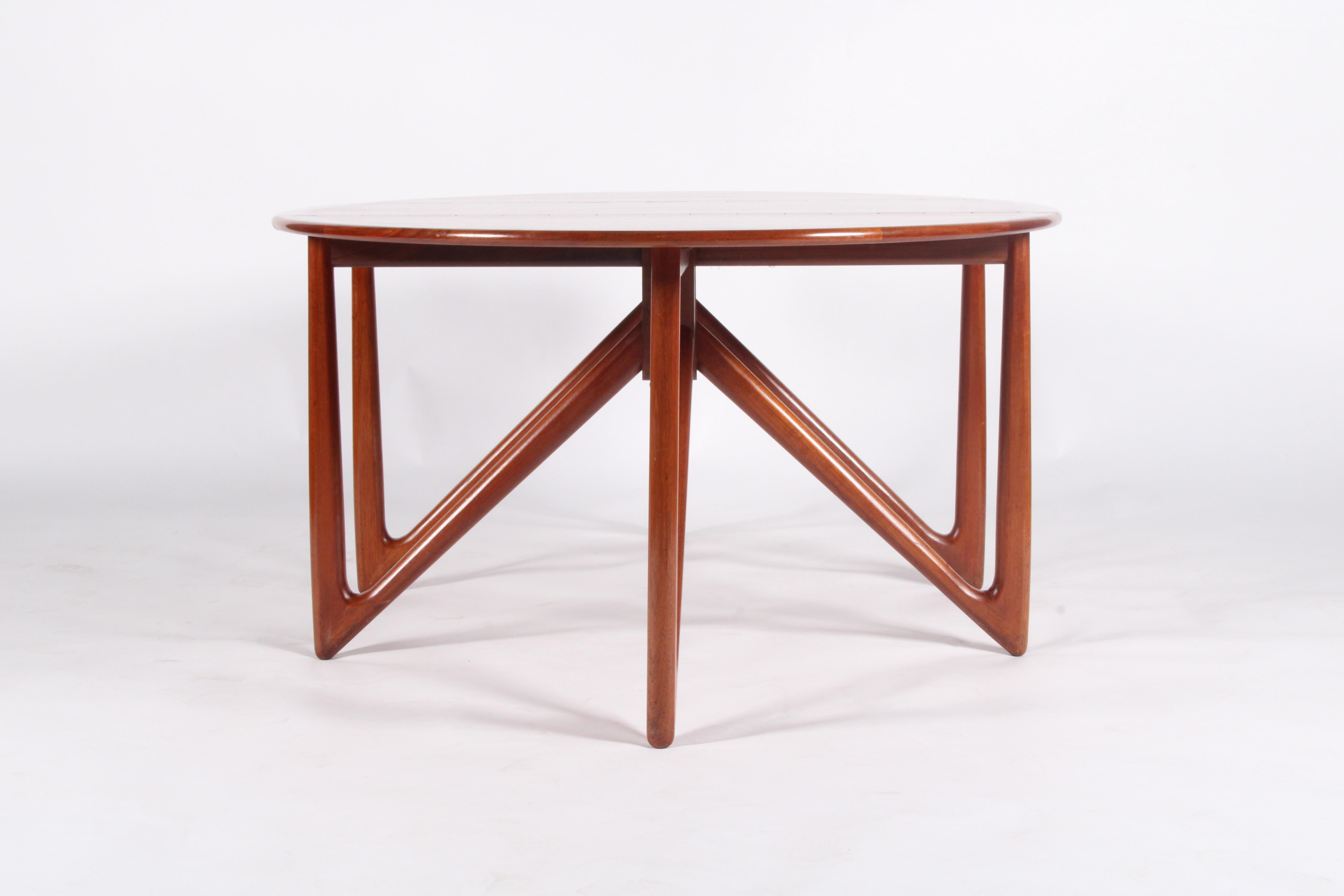 Woodwork Incredible Niels Koefoed Danish Design Mid Century Drop Leaf Dining Table For Sale