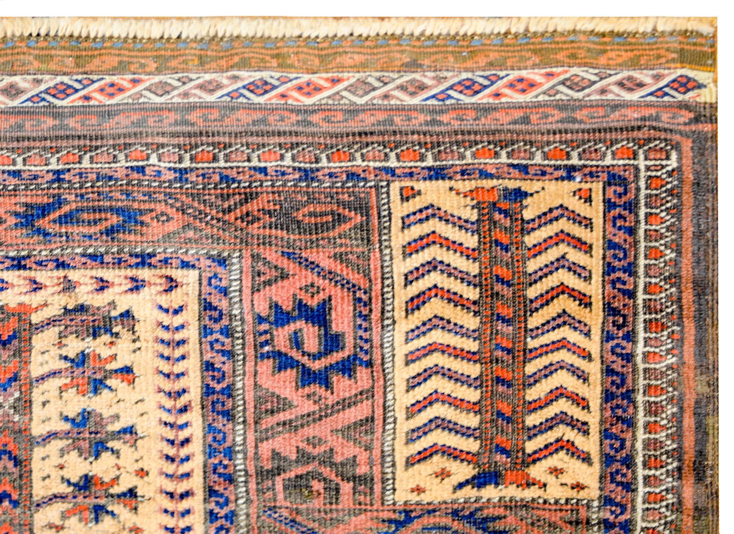 Persian Incredible Late 19th Century Baluch Prayer Rug