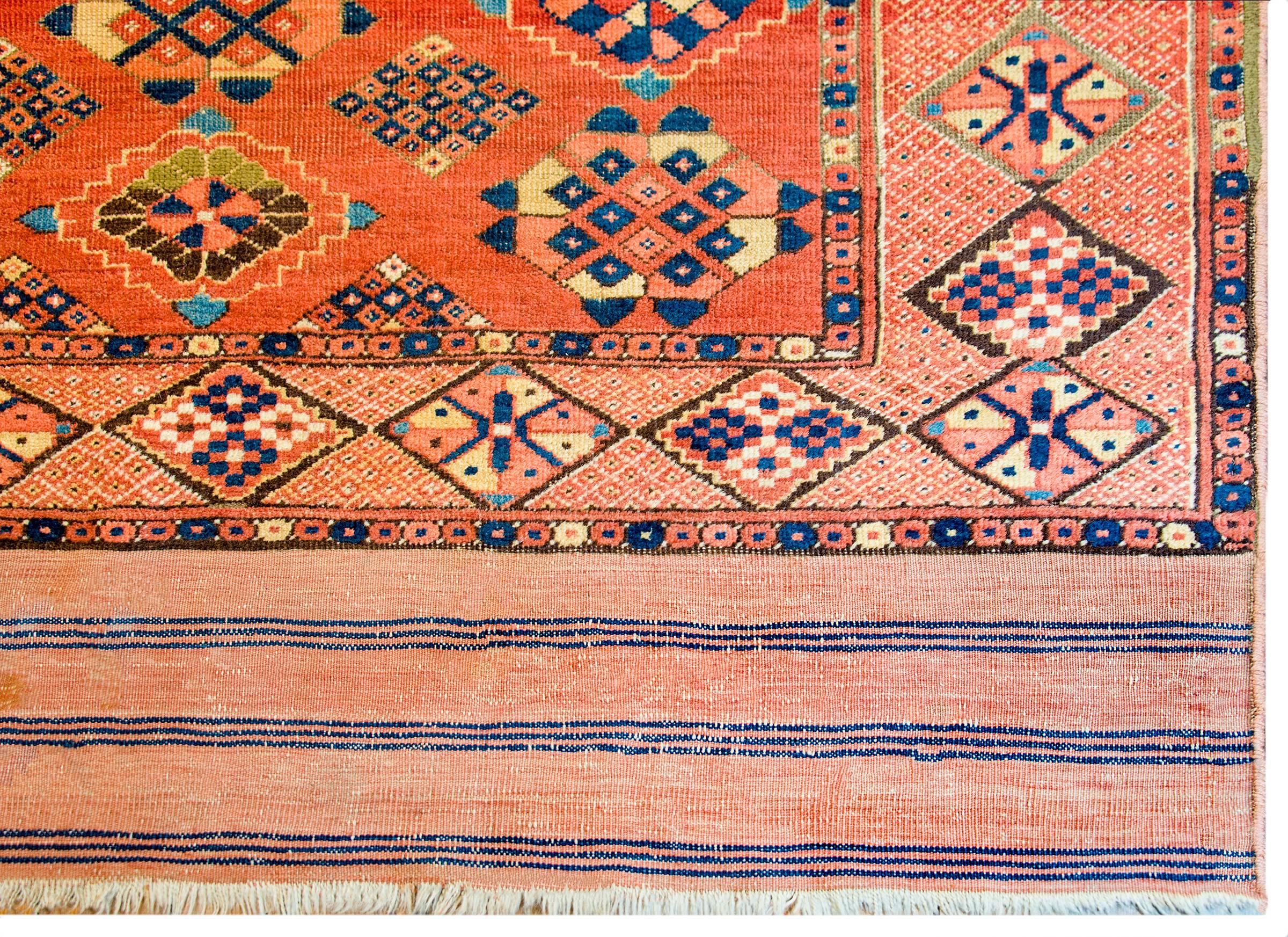 Vegetable Dyed Incredible Late 19th Century Bashir Rug For Sale