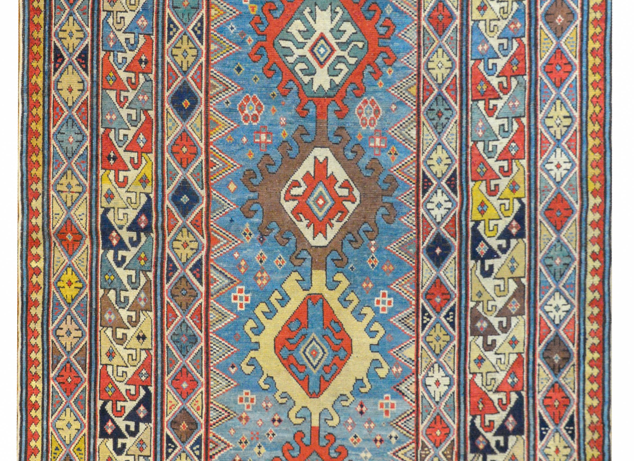 Azerbaijani Incredible Late 19th Century Kazak Rug