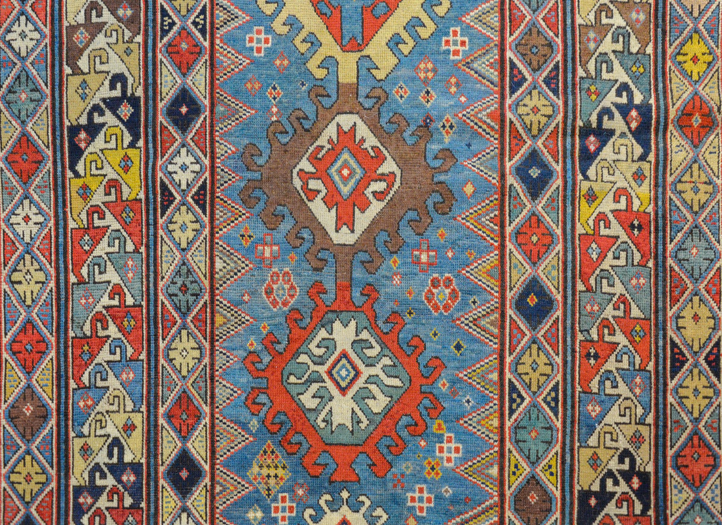 Vegetable Dyed Incredible Late 19th Century Kazak Rug