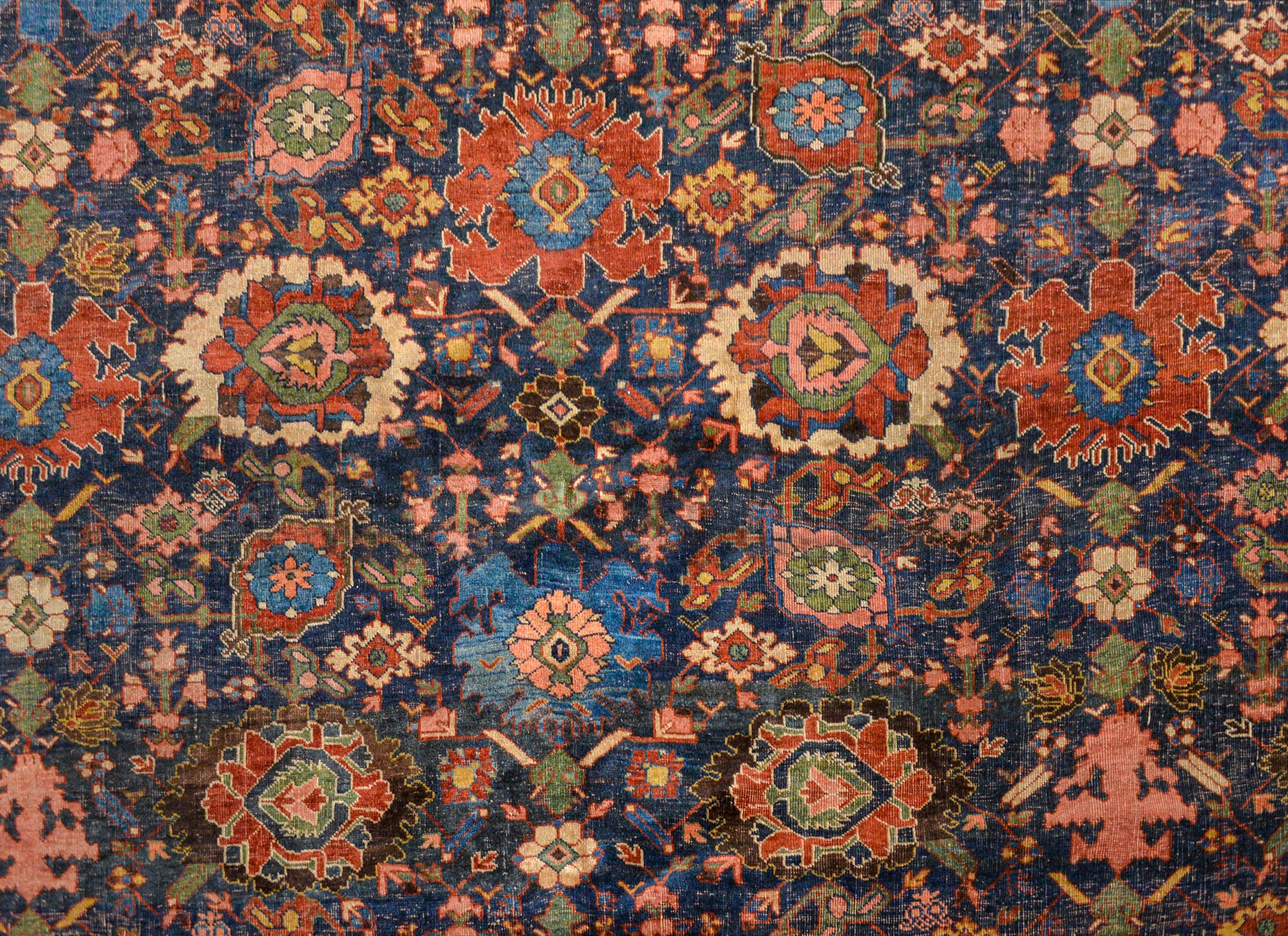 XIXe siècle Incroyable tapis palatial Bidjar de la fin du 19e siècle en vente