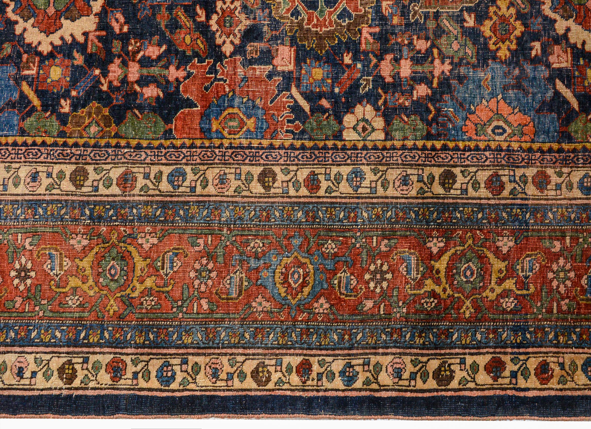 Incroyable tapis palatial Bidjar de la fin du 19e siècle en vente 1