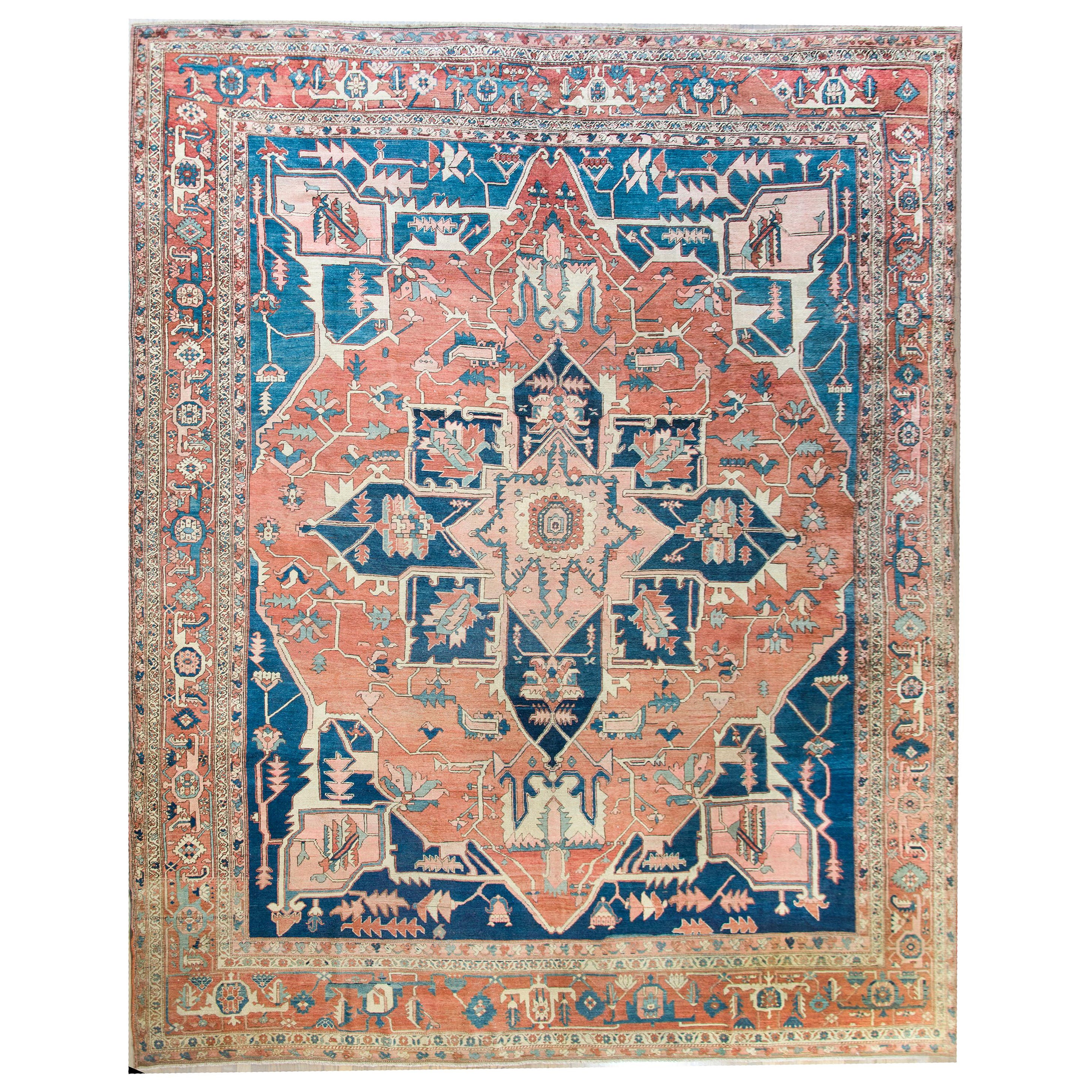 Incredible Late 19th Century Persian Serapi For Sale