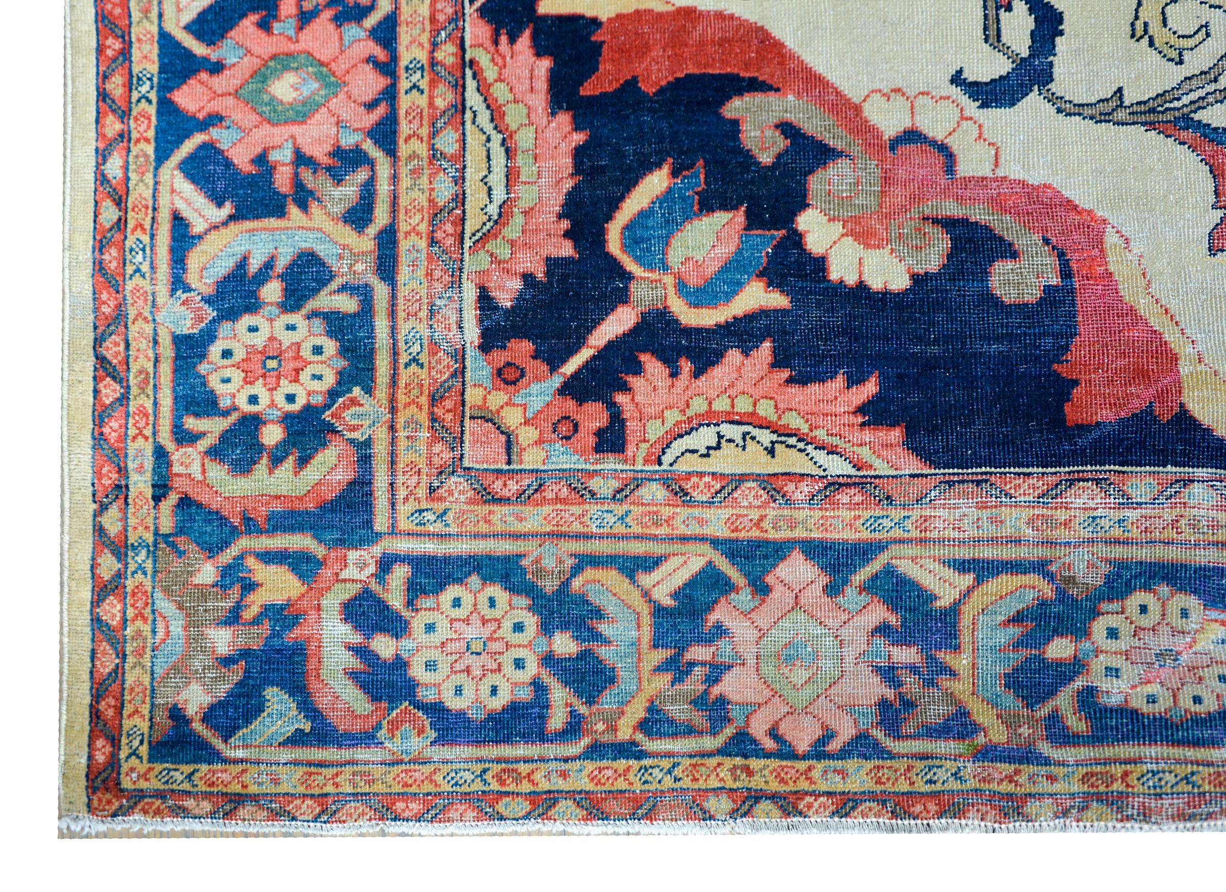 Incredible Late 19th Century Persian Sultanabad Rug For Sale 5