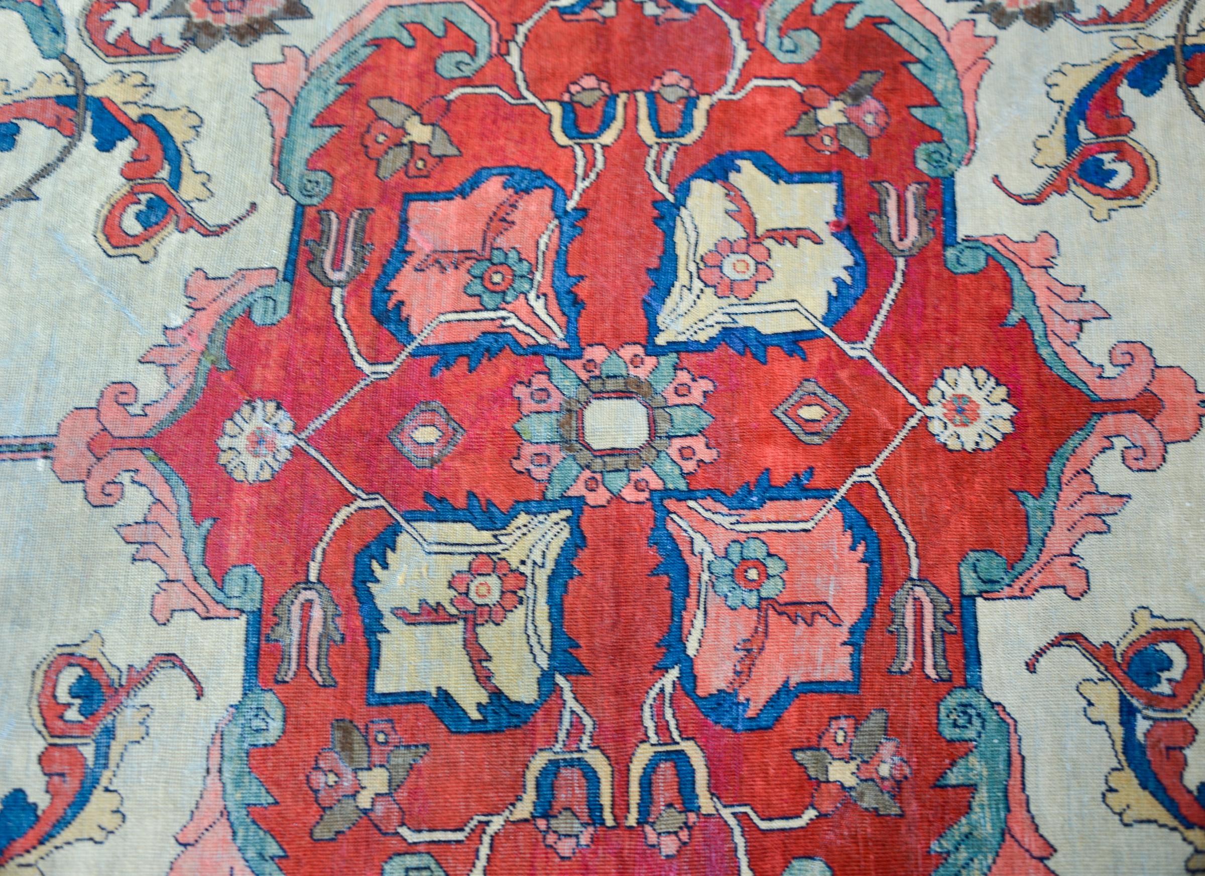Unglaublicher persischer Sultanabad-Teppich aus dem späten 19. Jahrhundert (Persisch) im Angebot