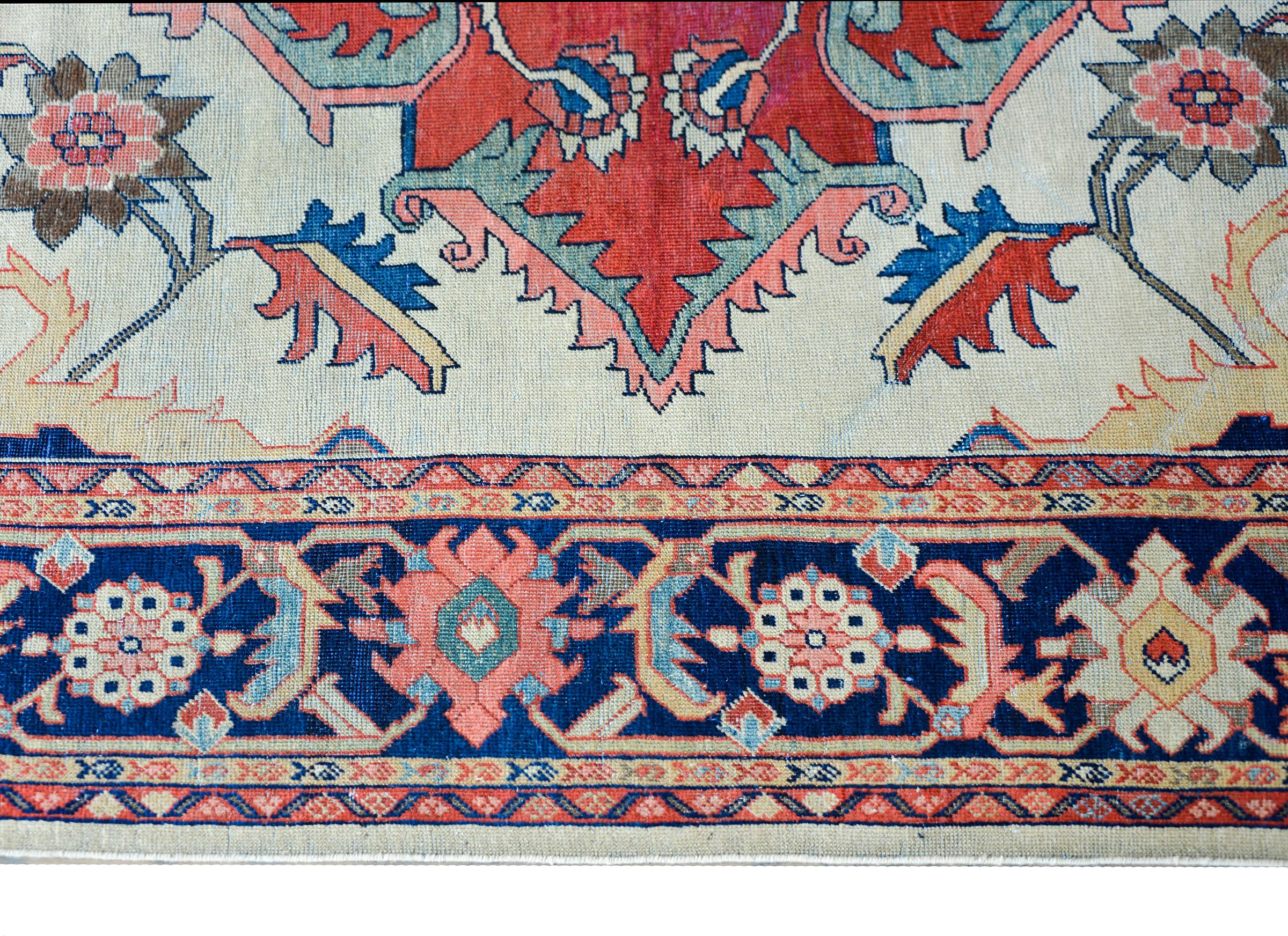 Incredible Late 19th Century Persian Sultanabad Rug For Sale 2