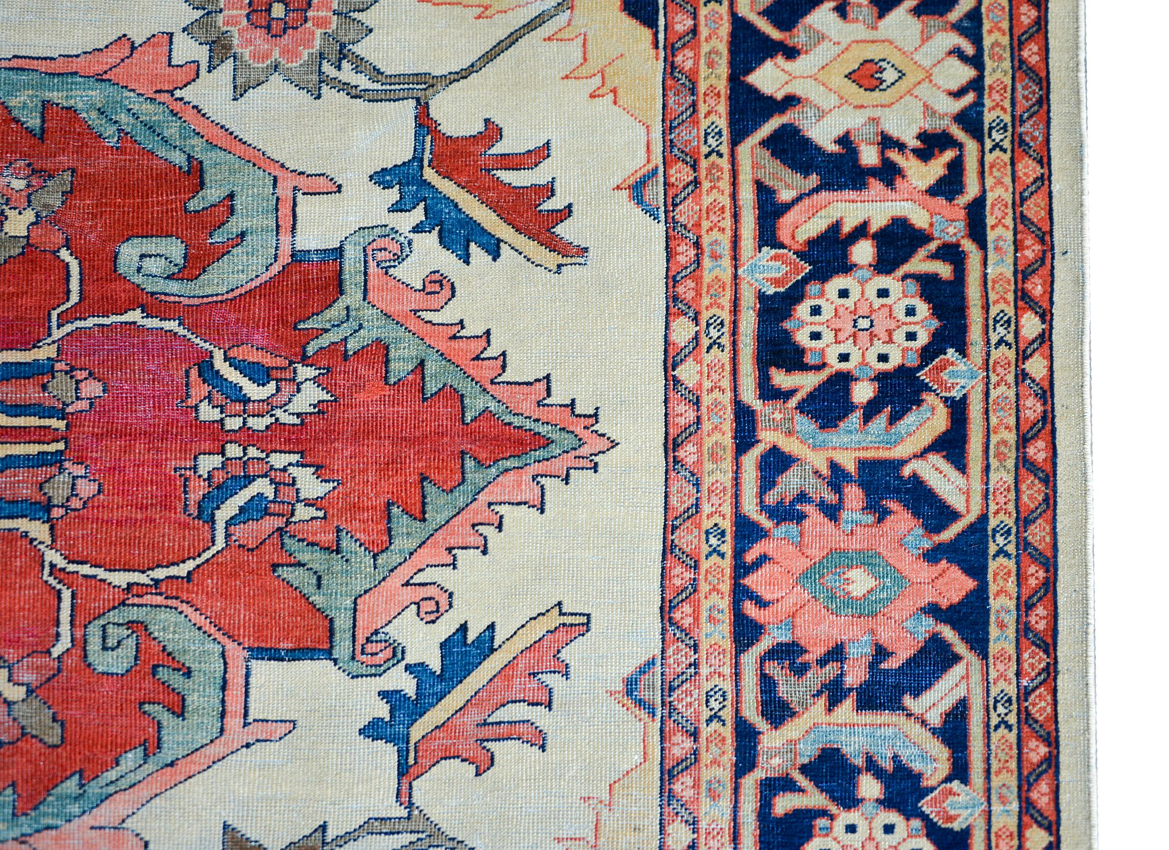 Incredible Late 19th Century Persian Sultanabad Rug For Sale 3