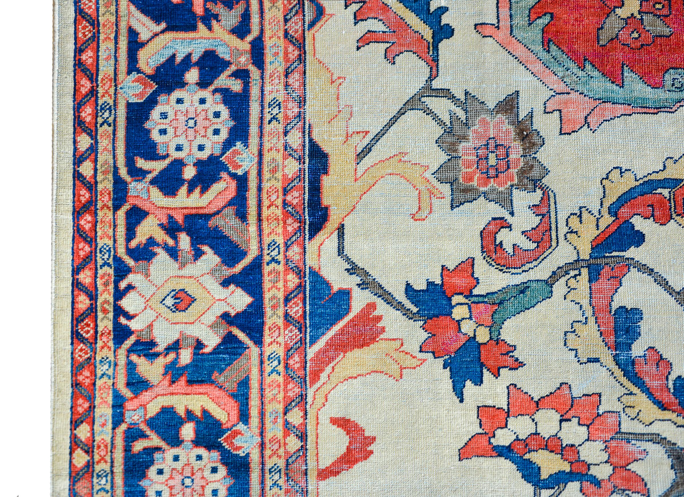 Unglaublicher persischer Sultanabad-Teppich aus dem späten 19. Jahrhundert im Angebot 2