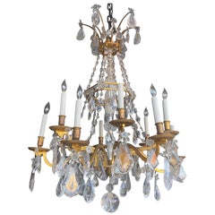 Incredible Late 19th-Early 20th Century Louis XVI Style Rock Crystal Chandelier