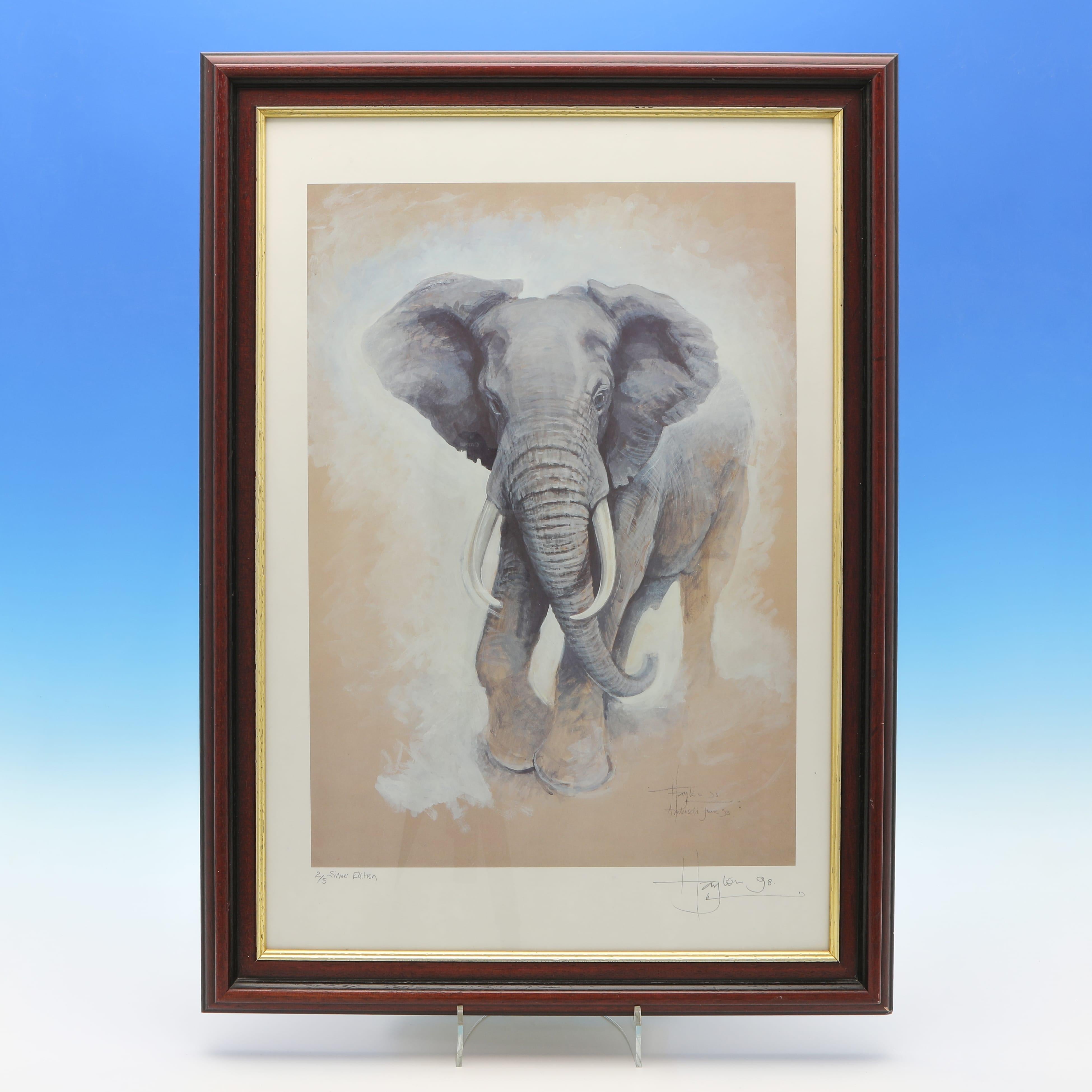 Incredibile modello di elefante africano in argento massiccio da 12,5 kg in edizione limitata in vendita 3