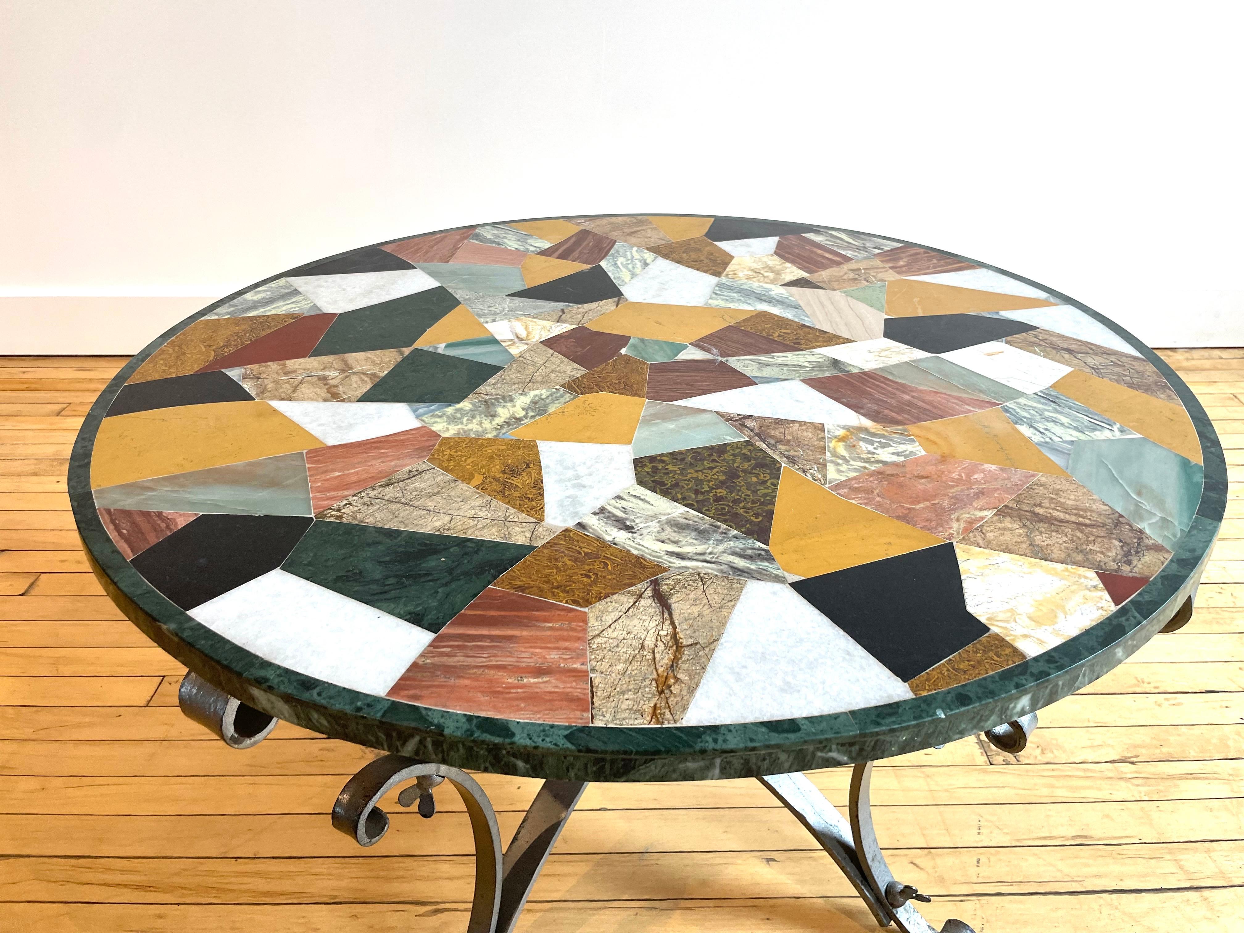 An incredible statement piece coffee table. The designer and manufacturer are both unknown, however what is absolutely knowable is the remarkable beauty of this item! 

Here we have something truly hard to find. This vintage mosaic table is simply