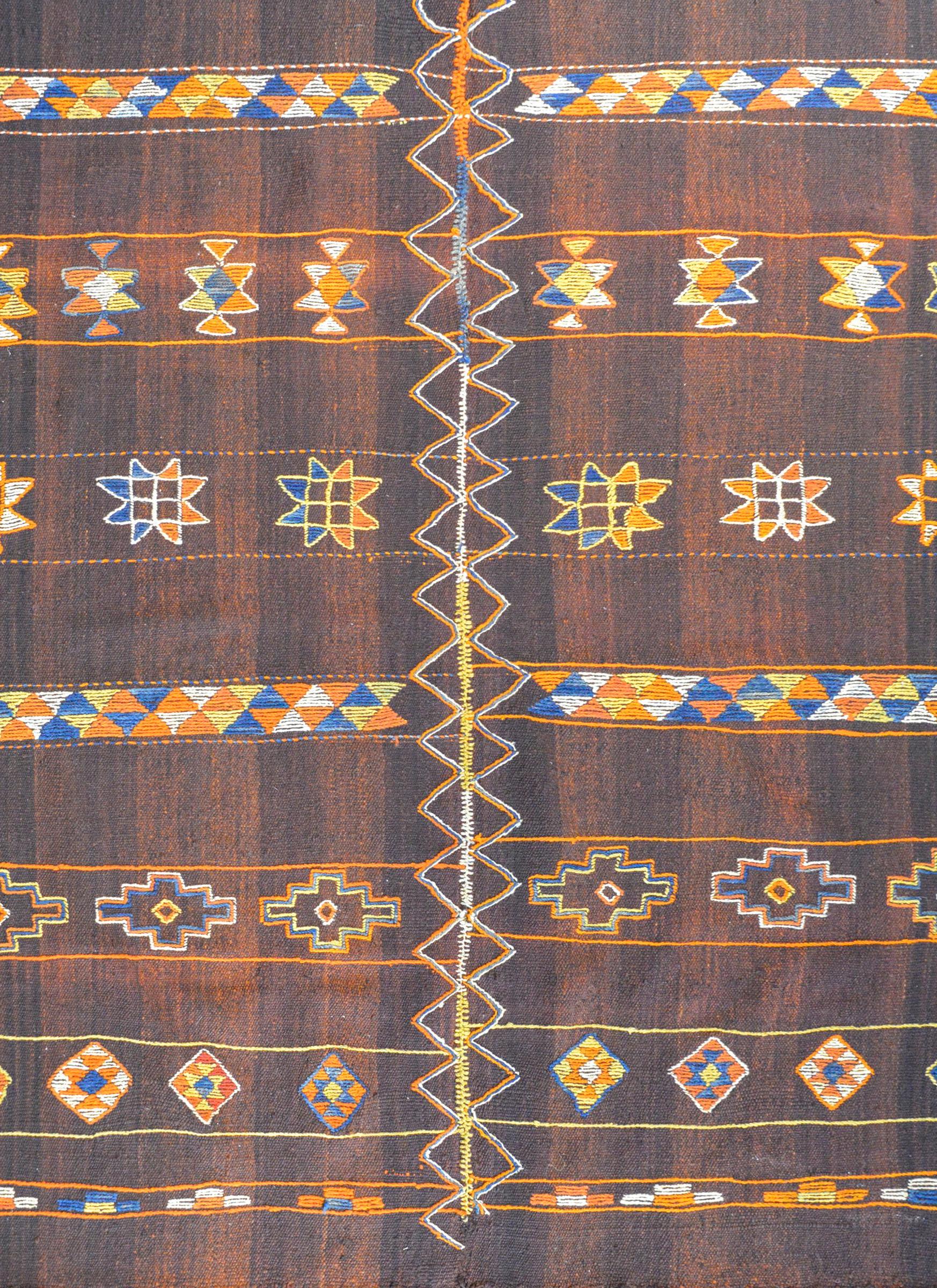 Tintura vegetale Incredibile Rug & Kilim di Konya della metà del XX secolo in vendita