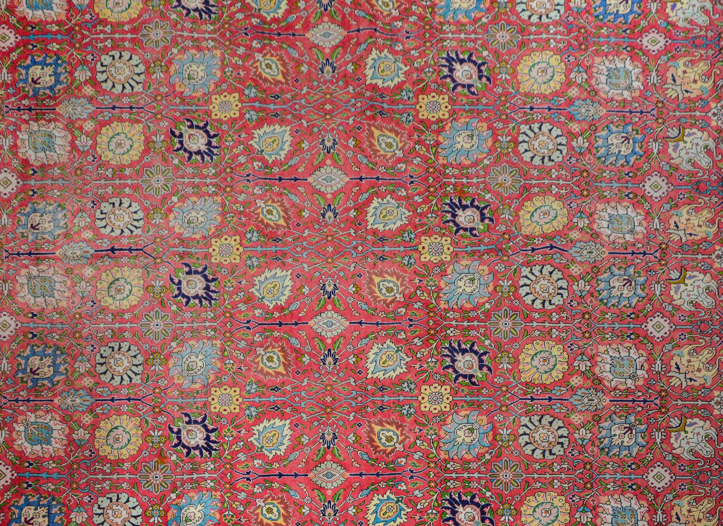 Unglaublicher Täbriz-Teppich aus der Mitte des 20 (Persisch) im Angebot