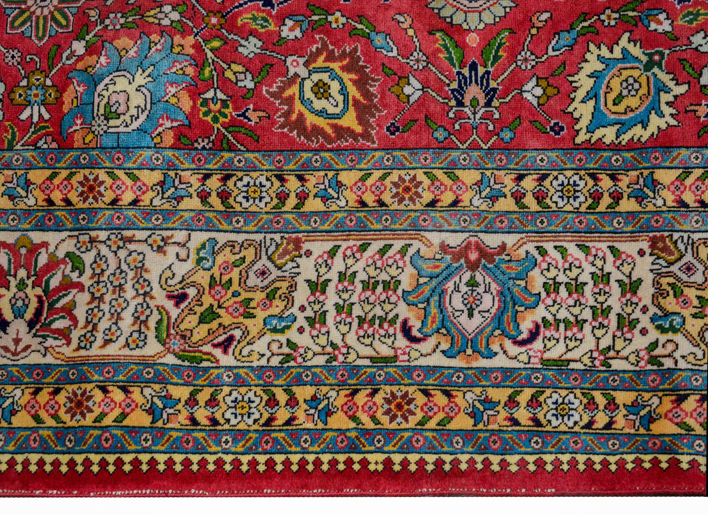 Incredibile tappeto Tabriz della metà del XX secolo in vendita 1