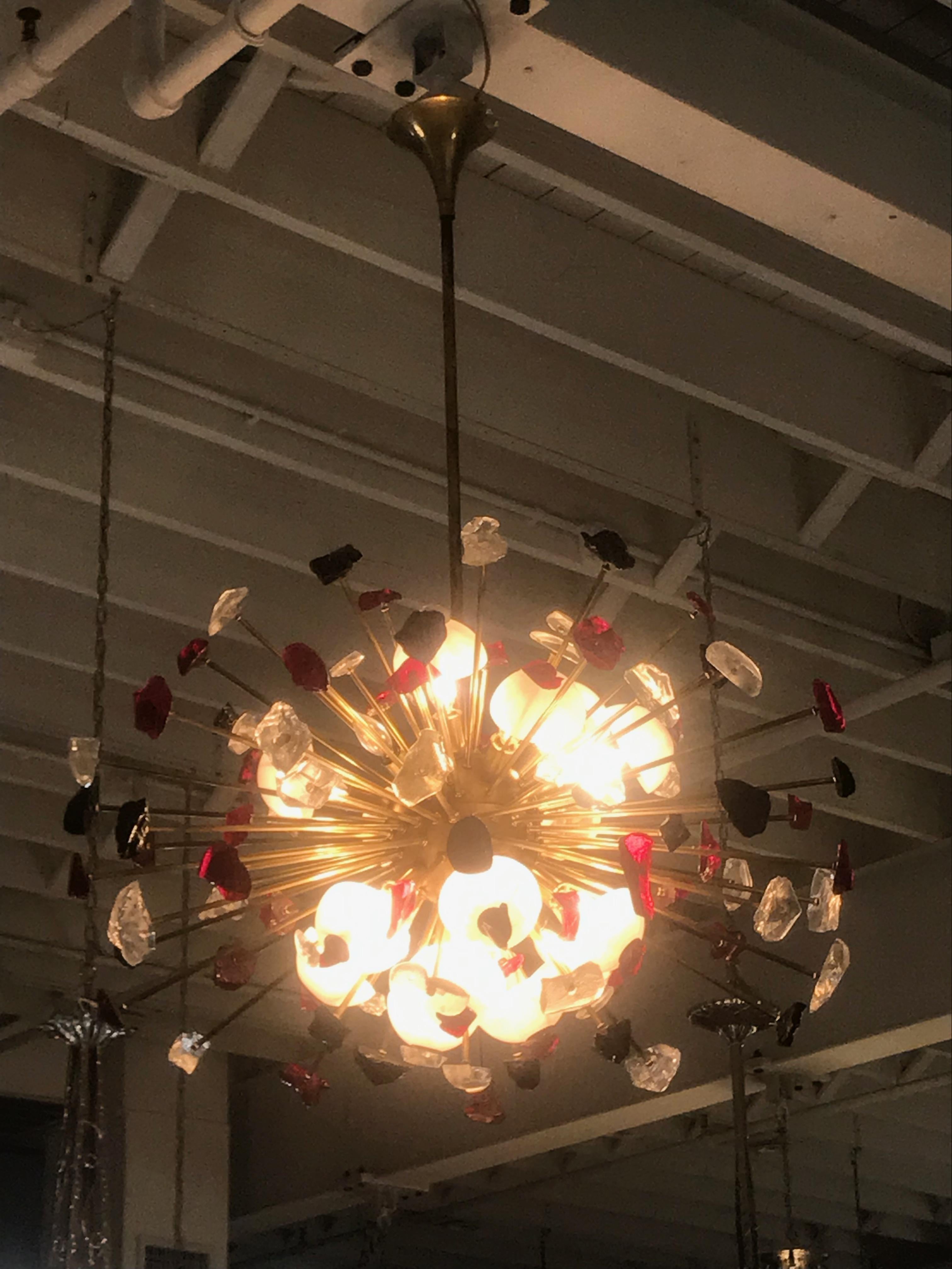 Incredible Mid-Century Modern Italian Sputnik Chandelier In Excellent Condition For Sale In North Bergen, NJ