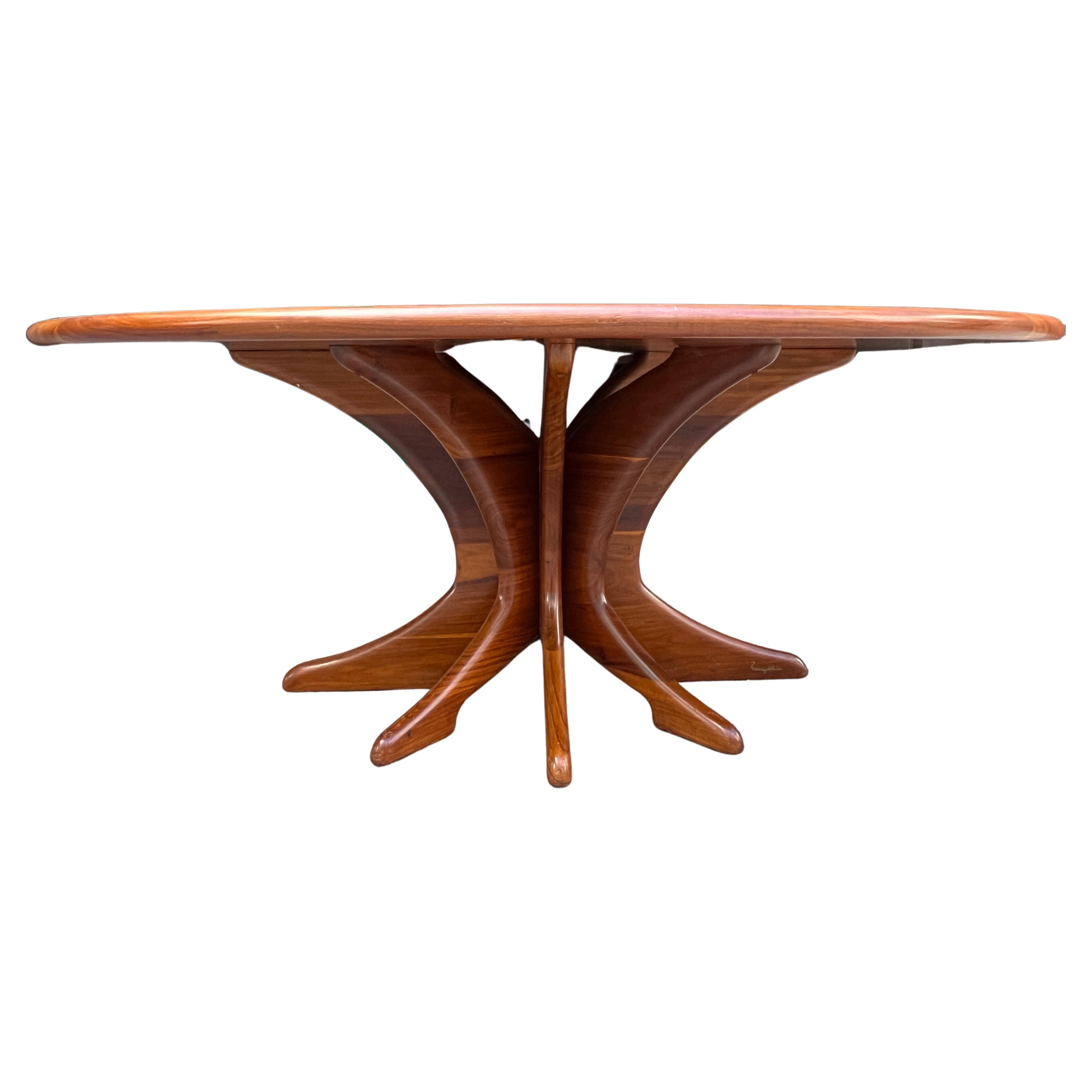 Mid-Century Modern Incredible Midcentury 74” Dining Table For Sale