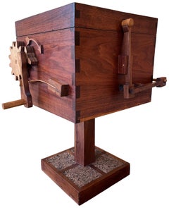 Increíble Escultura Artesanal Moderna de Mediados de Siglo en Caja Seca para Bar