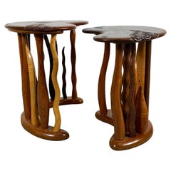 Incredible Mixed Exotic Wood Tables by Noted Craftsman Steven Spiro, Bespoke