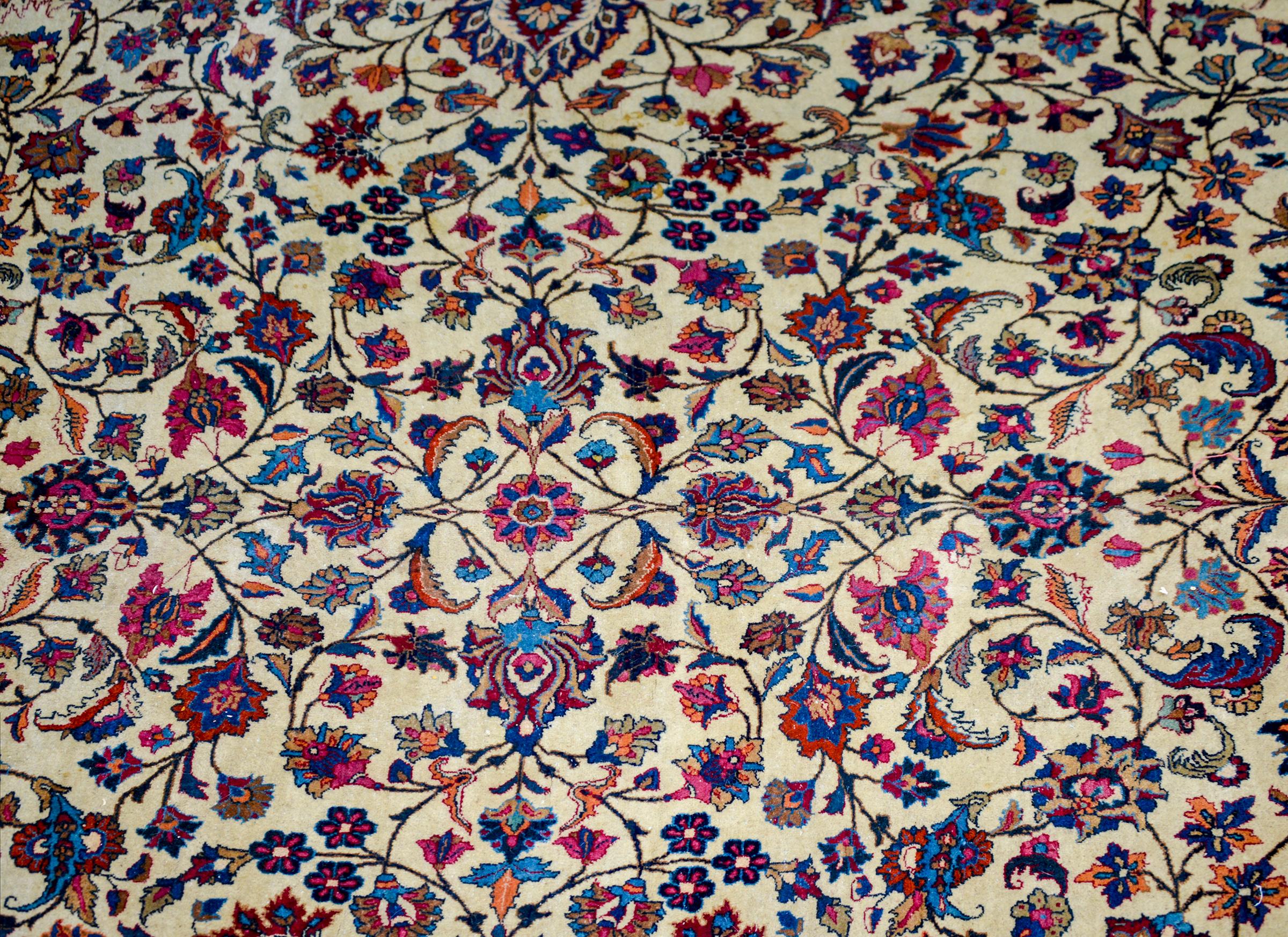 Persian Incredible Monumental Early 20th Century Meshed Rug For Sale