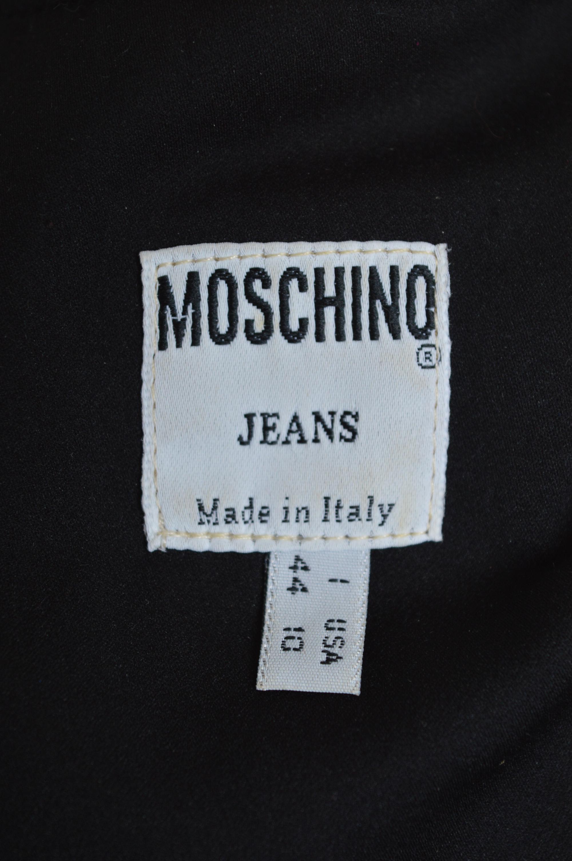Incredibile set di Moschino con gilet e pantaloni a vita alta in tessuto e arabescato in vendita 9