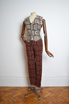 Incredible Moschino Tapestry Woven matching Waistcoat & High Waisted Pants set