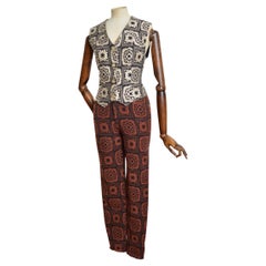 Incredible Moschino Tapestry Woven matching Waistcoat & High Waisted Pants set