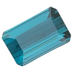 Incroyable tourmaline indicolite naturelle non sertie de 1,50 carat provenant d'une mine d'Afghanistan