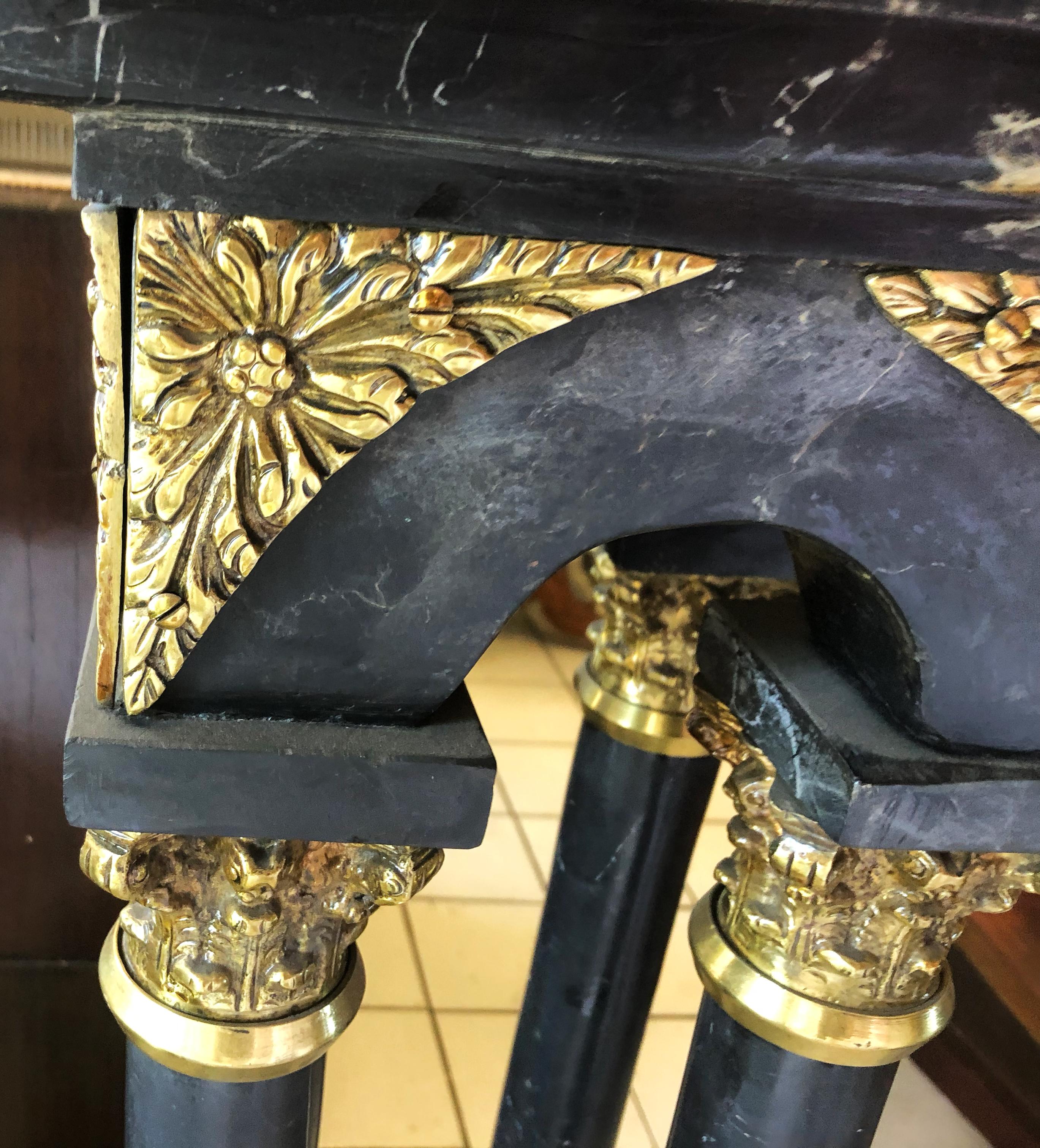 Incredible Neo Classical Marble and Bronze Pedestal For Sale 11