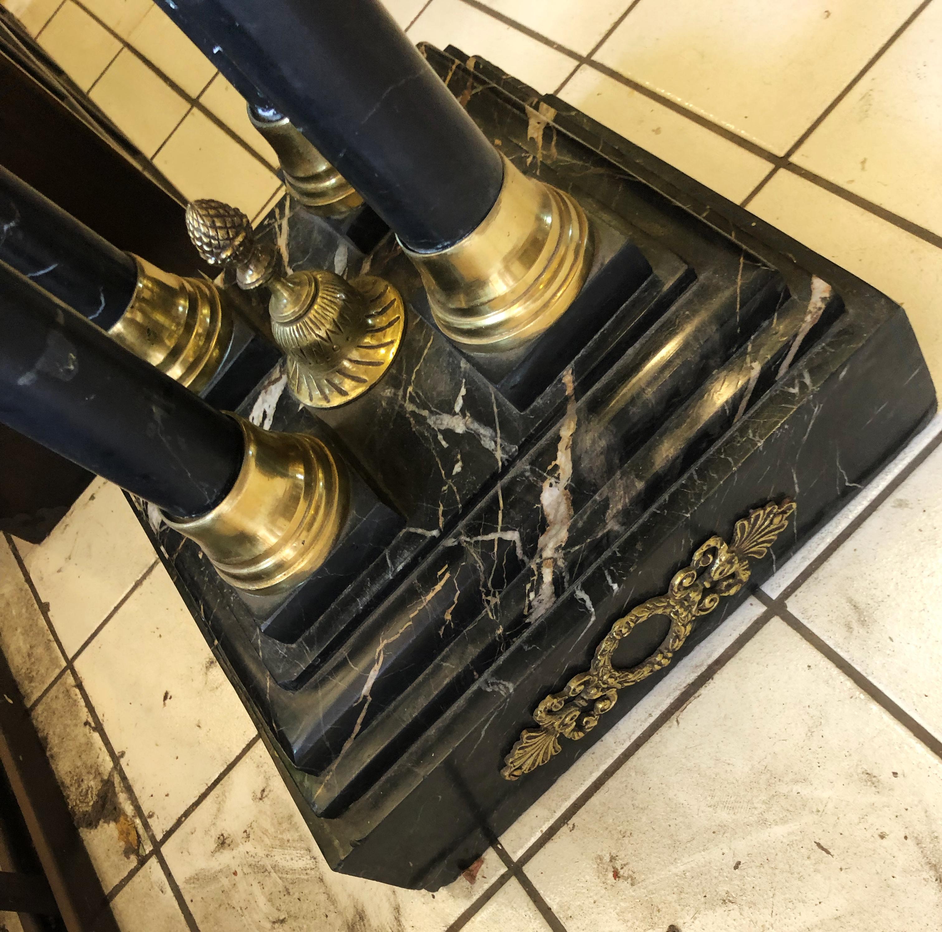 Incredible Neo Classical Marble and Bronze Pedestal For Sale 13