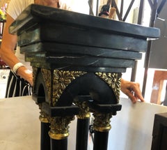 Incredible Neo Classical Marble and Bronze Pedestal