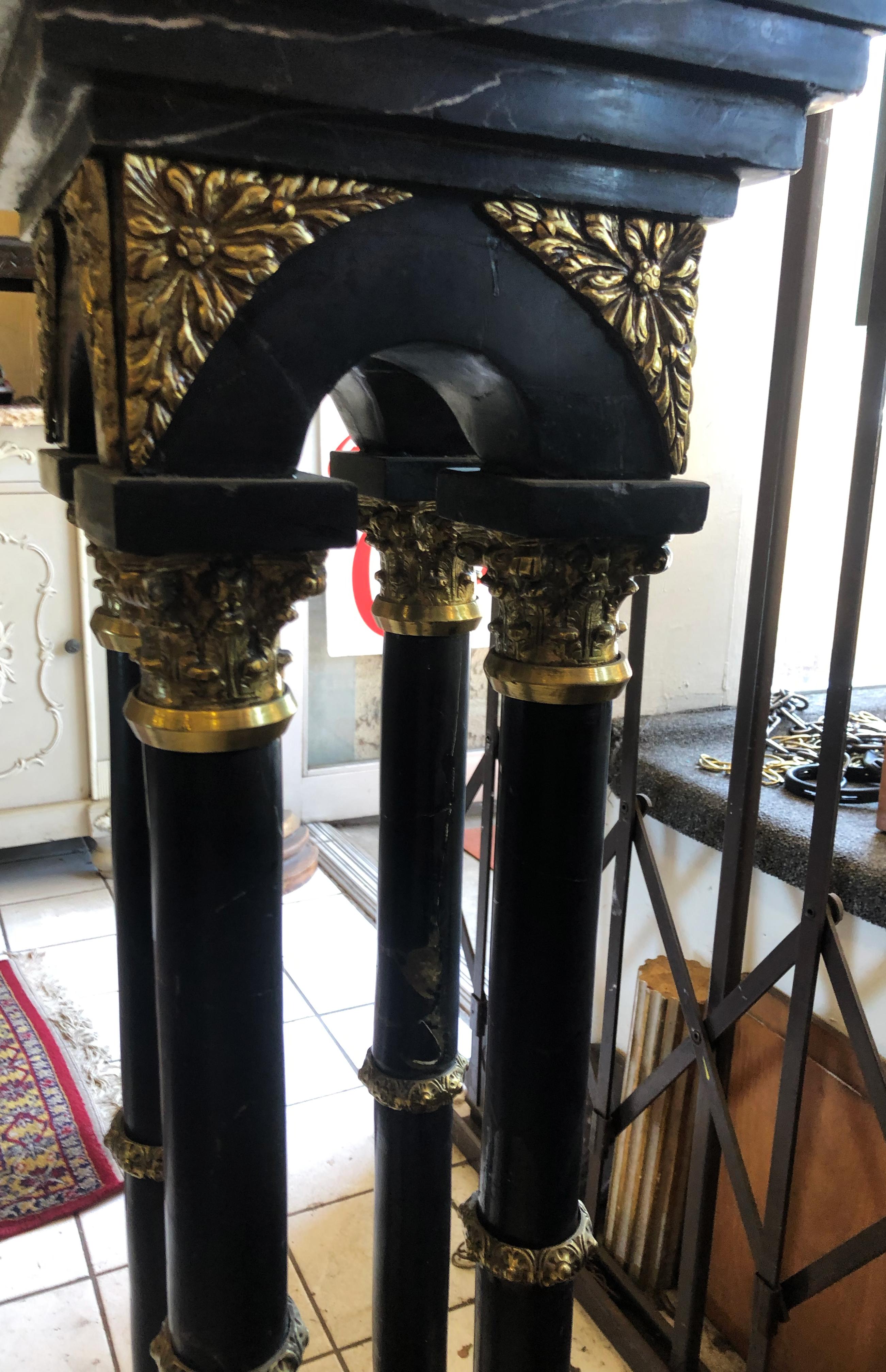 Incredible Neo Classical Marble and Bronze Pedestal For Sale 1
