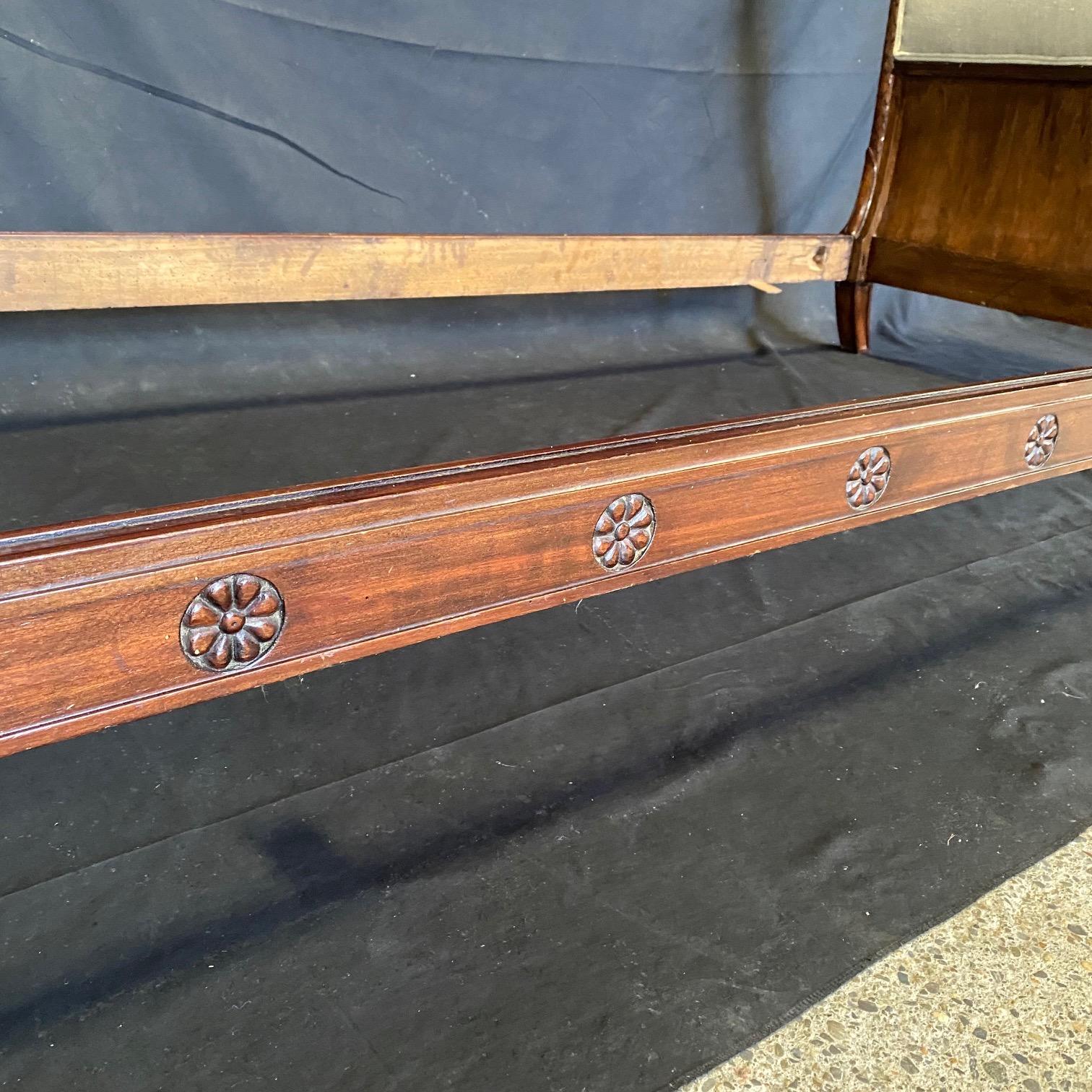Incredible Neoclassical French Empire Swan Neck Daybed or Single Bed For Sale 2