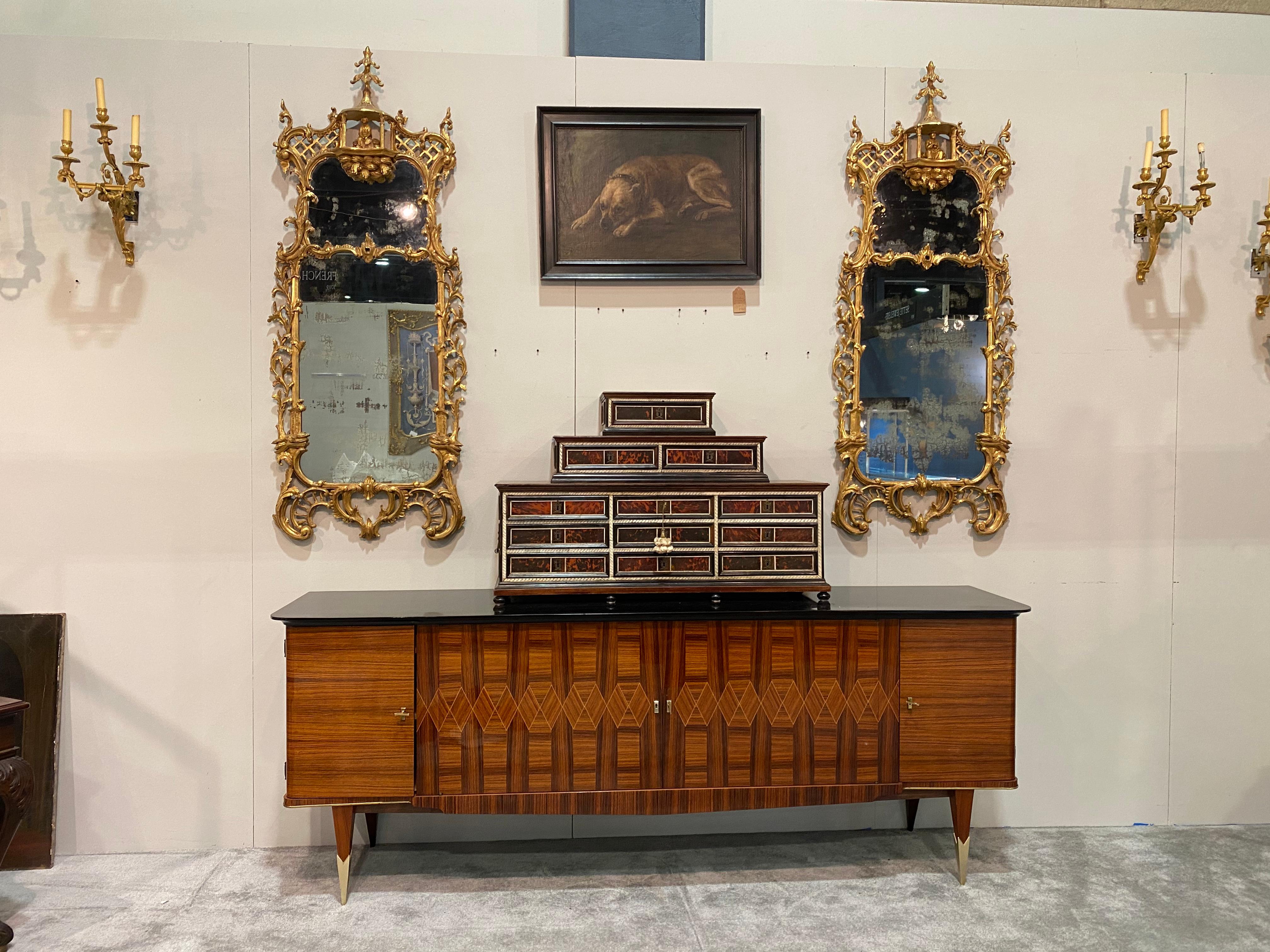 Incredible Pair 18th Century Georgian Chinese Chippendale Mirrors Florian Papp For Sale 7