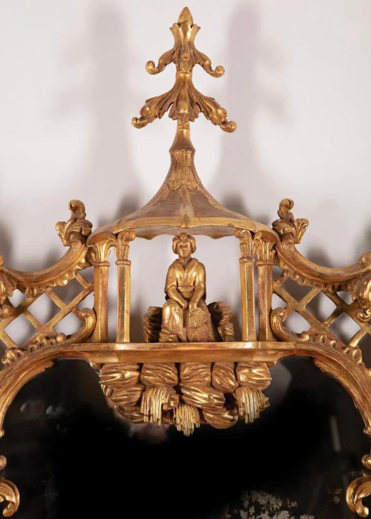 Incredible Pair 18th Century Georgian Chinese Chippendale Mirrors Florian Papp For Sale 8