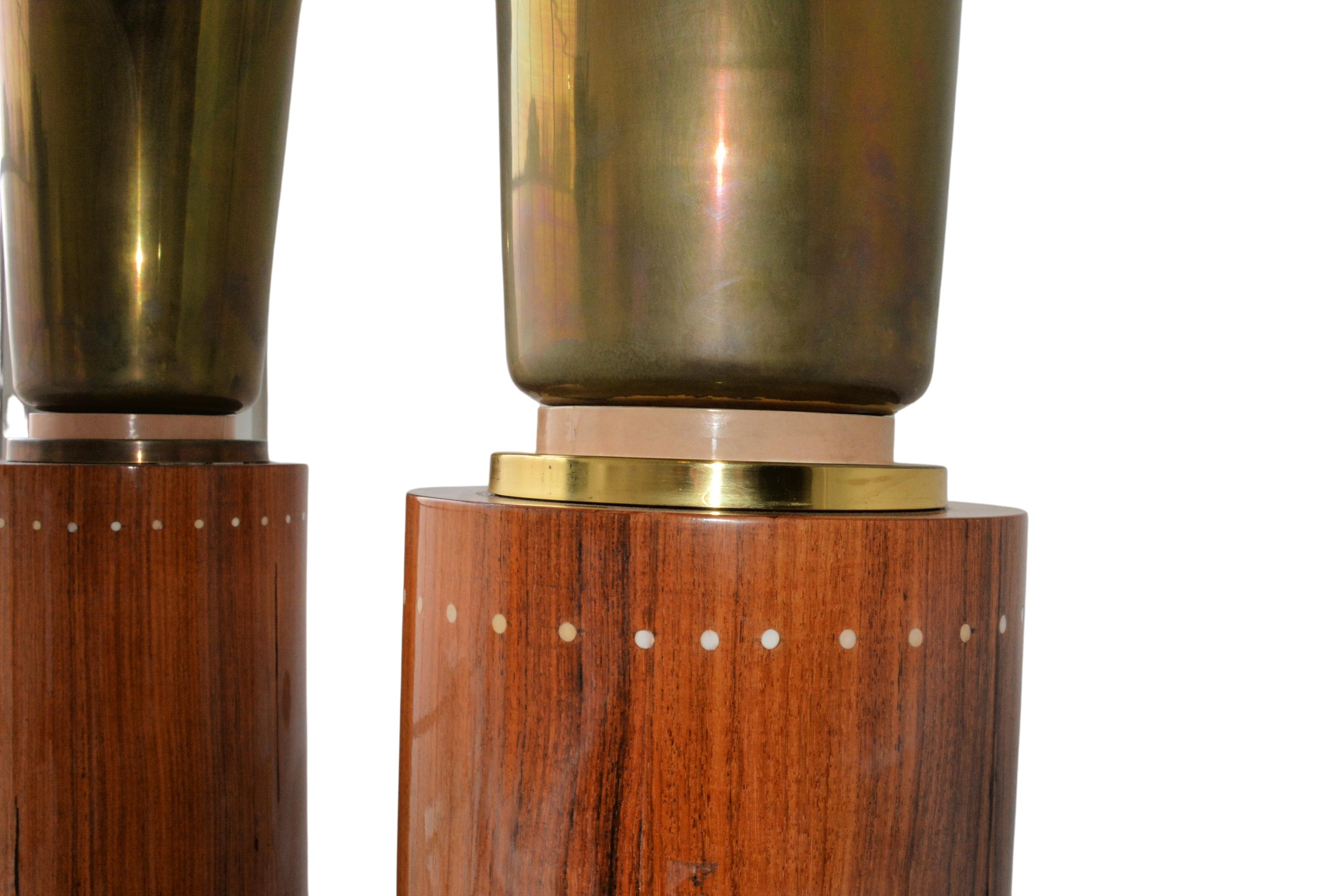 Unglaubliches Paar Art-Déco-Torchiere-Paar  Stehlampen (Französisch) im Angebot