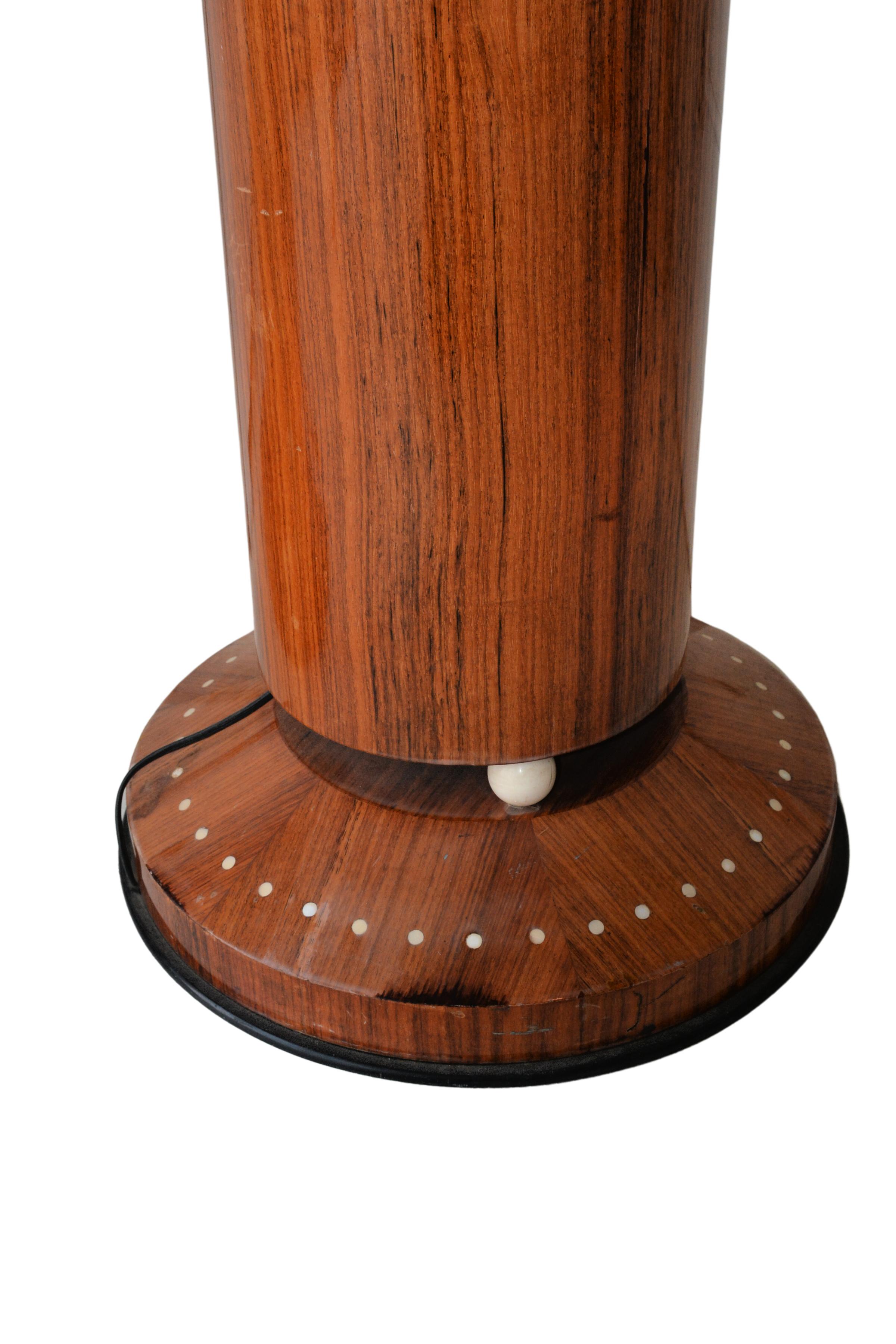 Unglaubliches Paar Art-Déco-Torchiere-Paar  Stehlampen (Intarsie) im Angebot