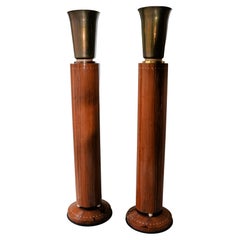 Incroyable paire de torchères Art Déco  Lampadaires