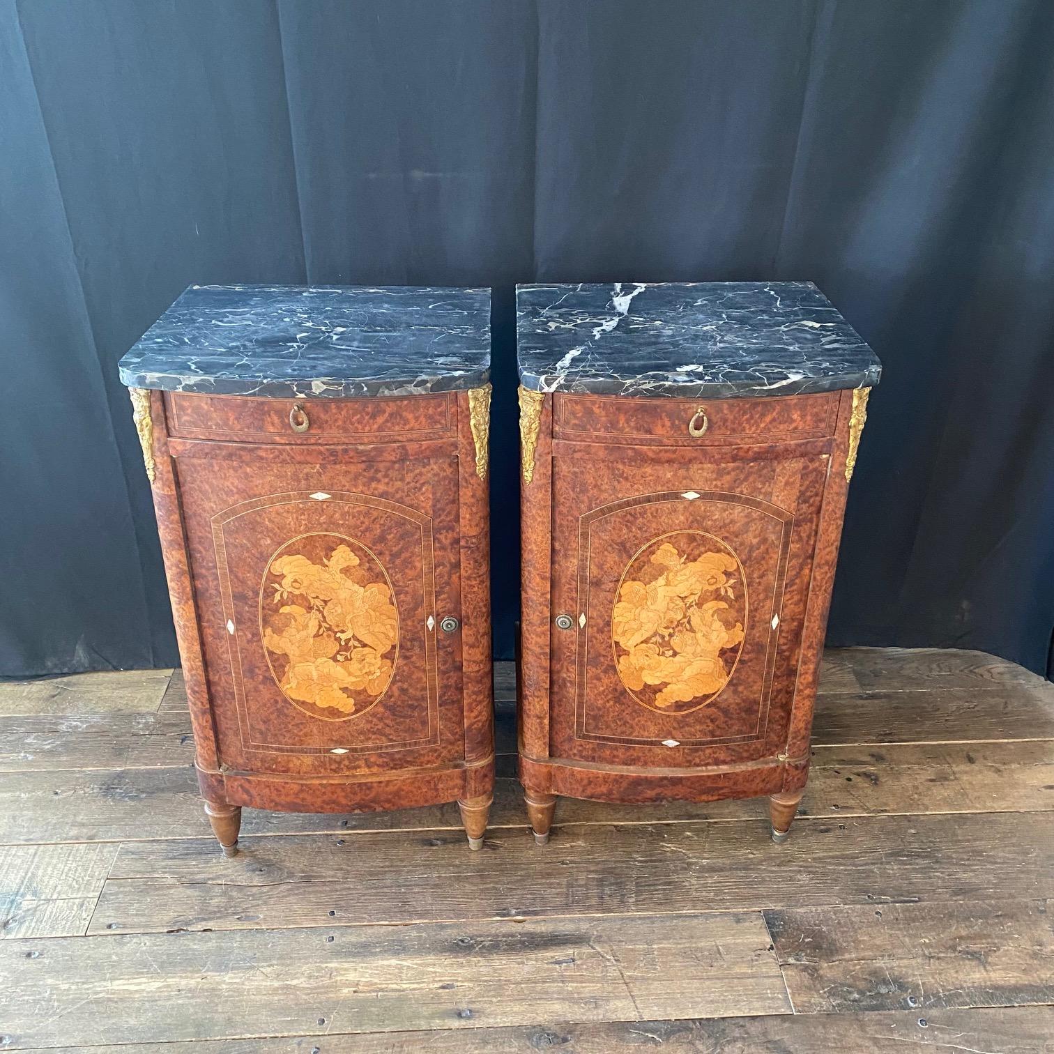 vintage marble top cabinet