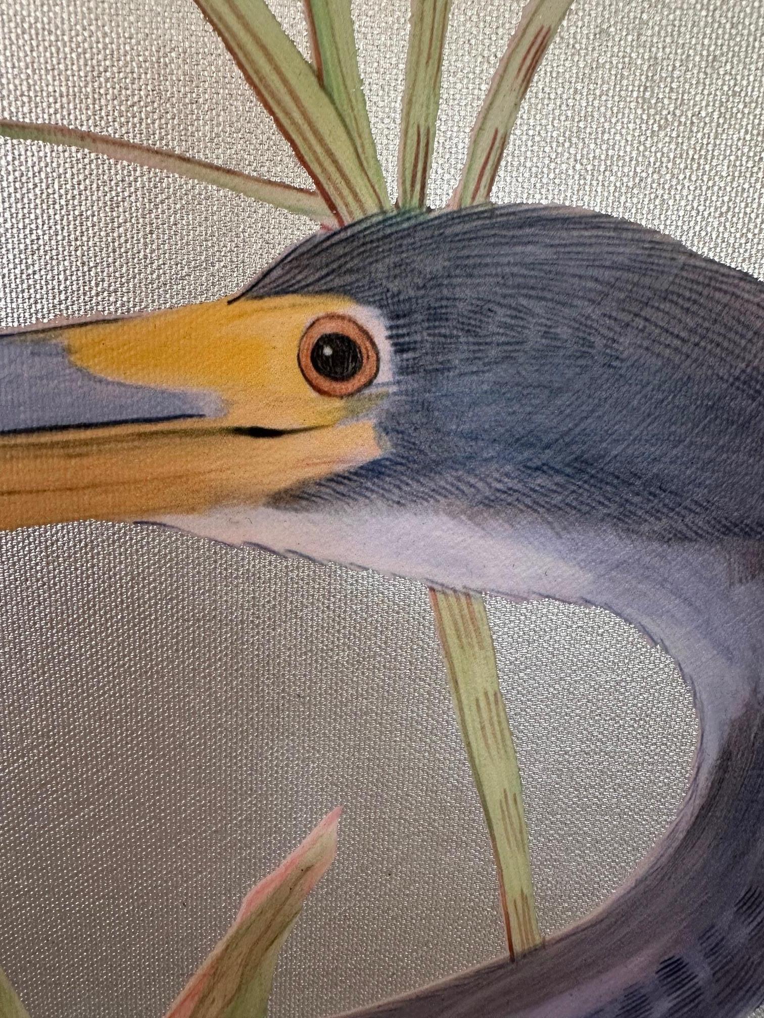 XXIe siècle et contemporain Incroyable paire de peintures d'oiseaux de chasse sur toile dans des tons sourds en vente