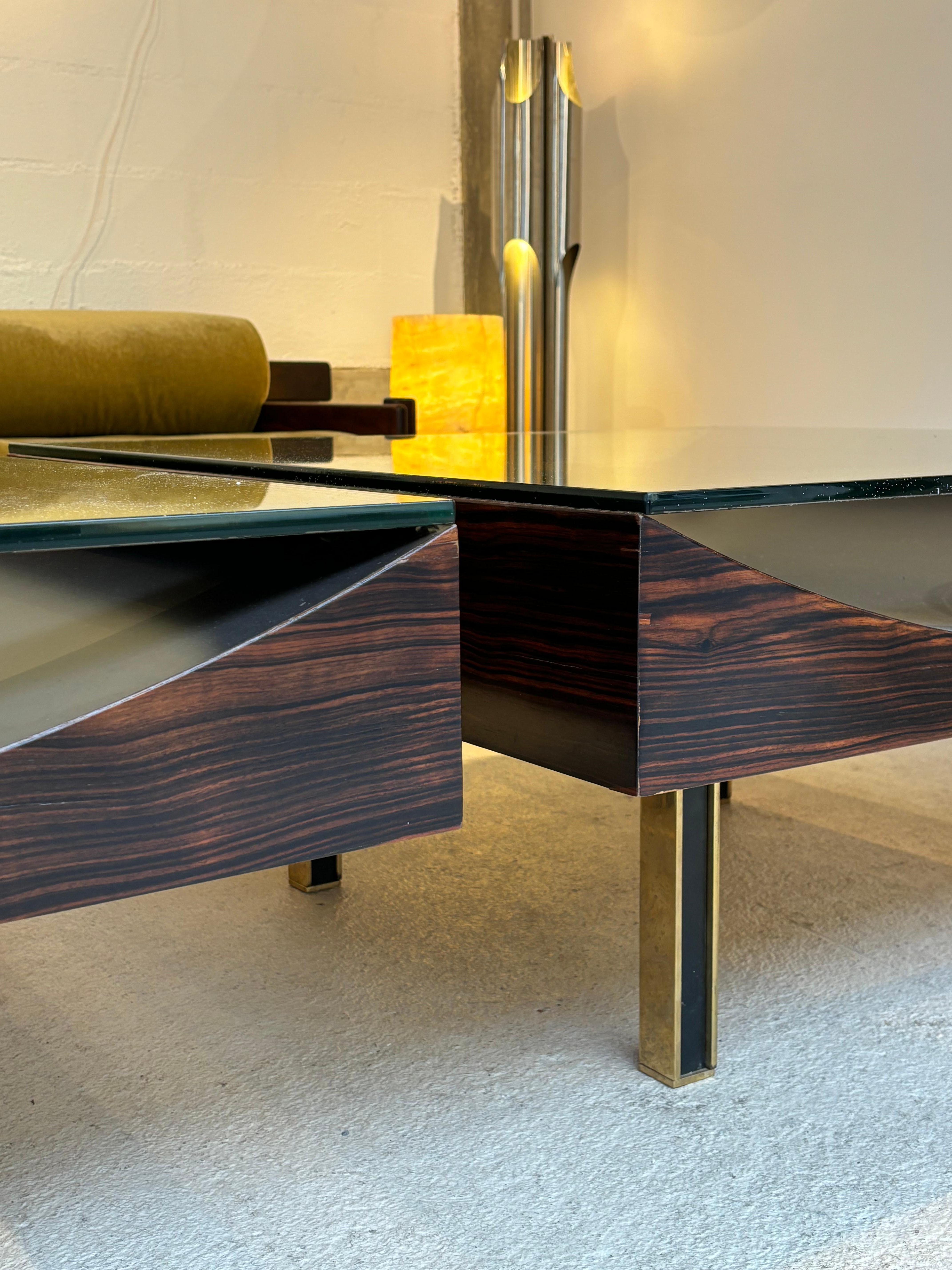 Incredible Pair of unic coffee table For Sale 9