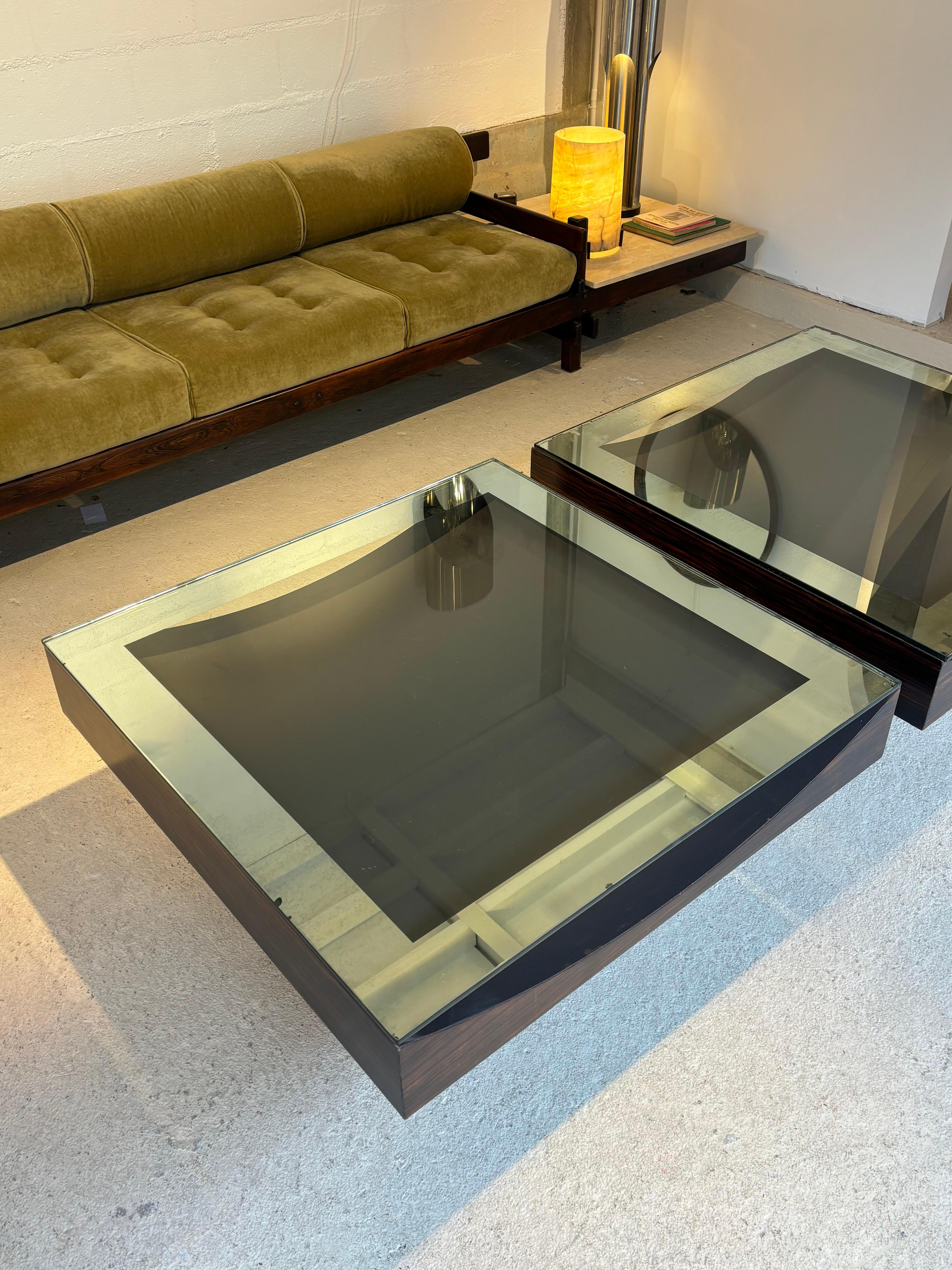 Incredible Pair of unic coffee table For Sale 11