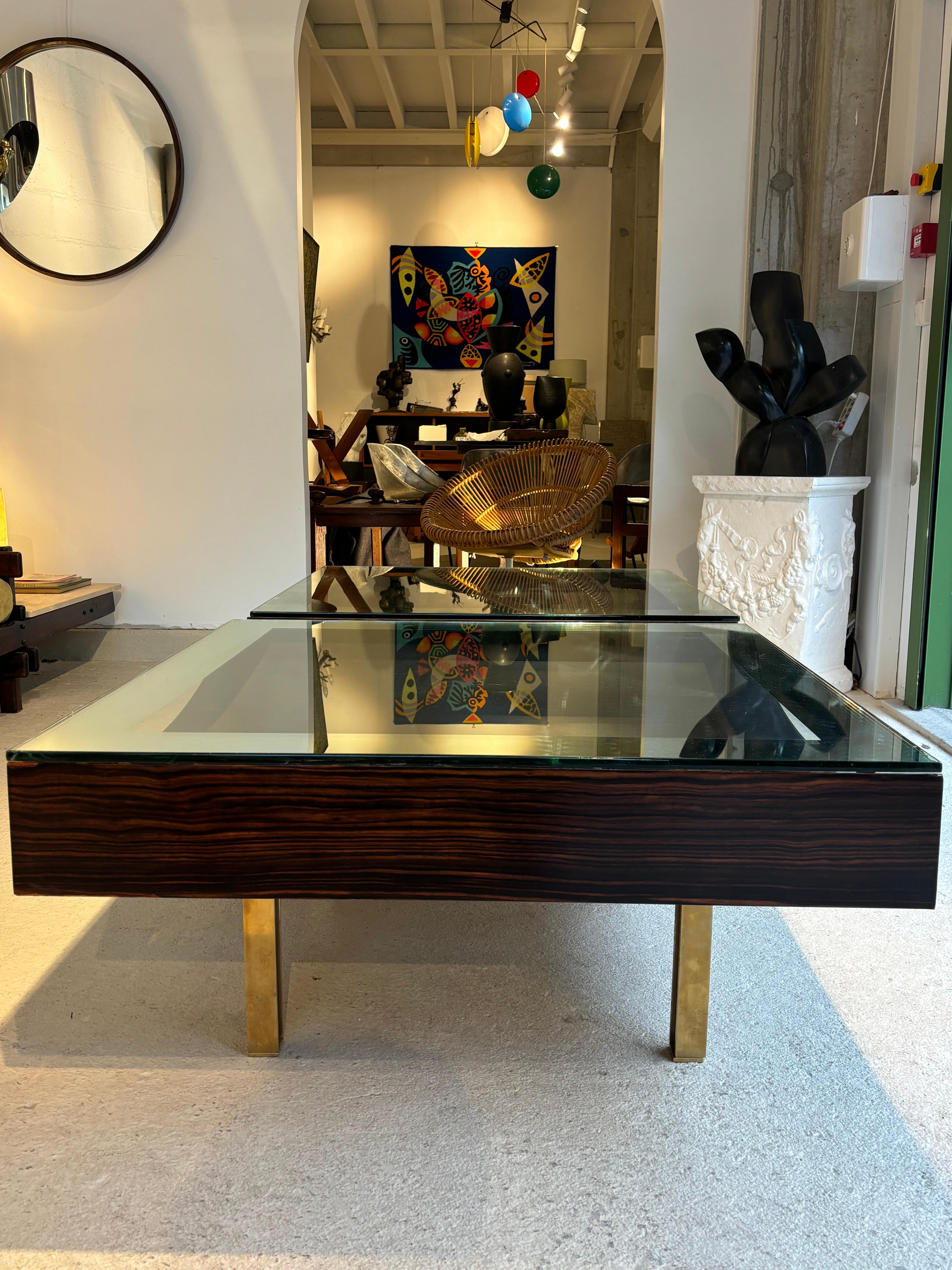 Incredible Pair of unic coffee table For Sale 13