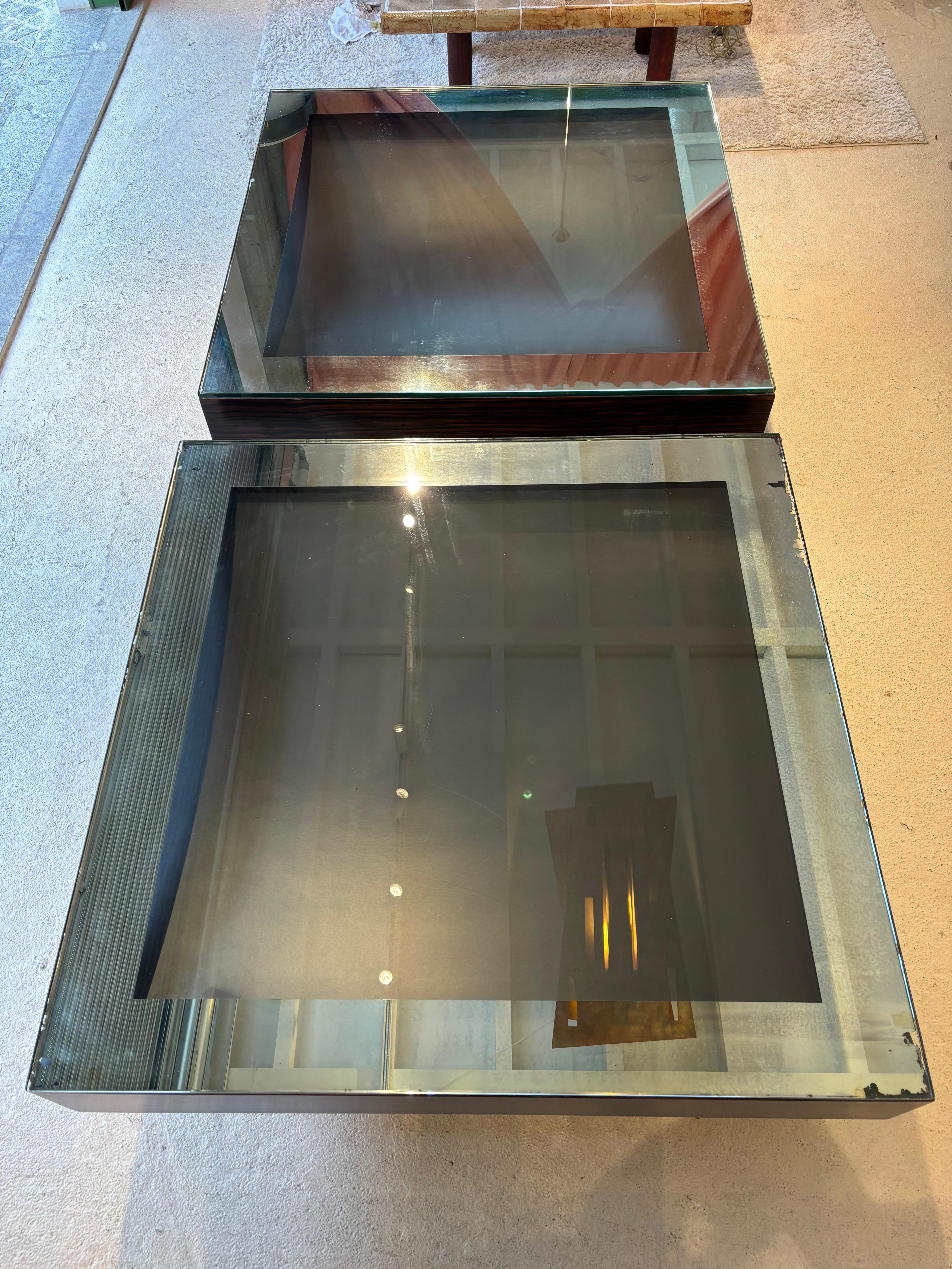 Modern Incredible Pair of unic coffee table For Sale