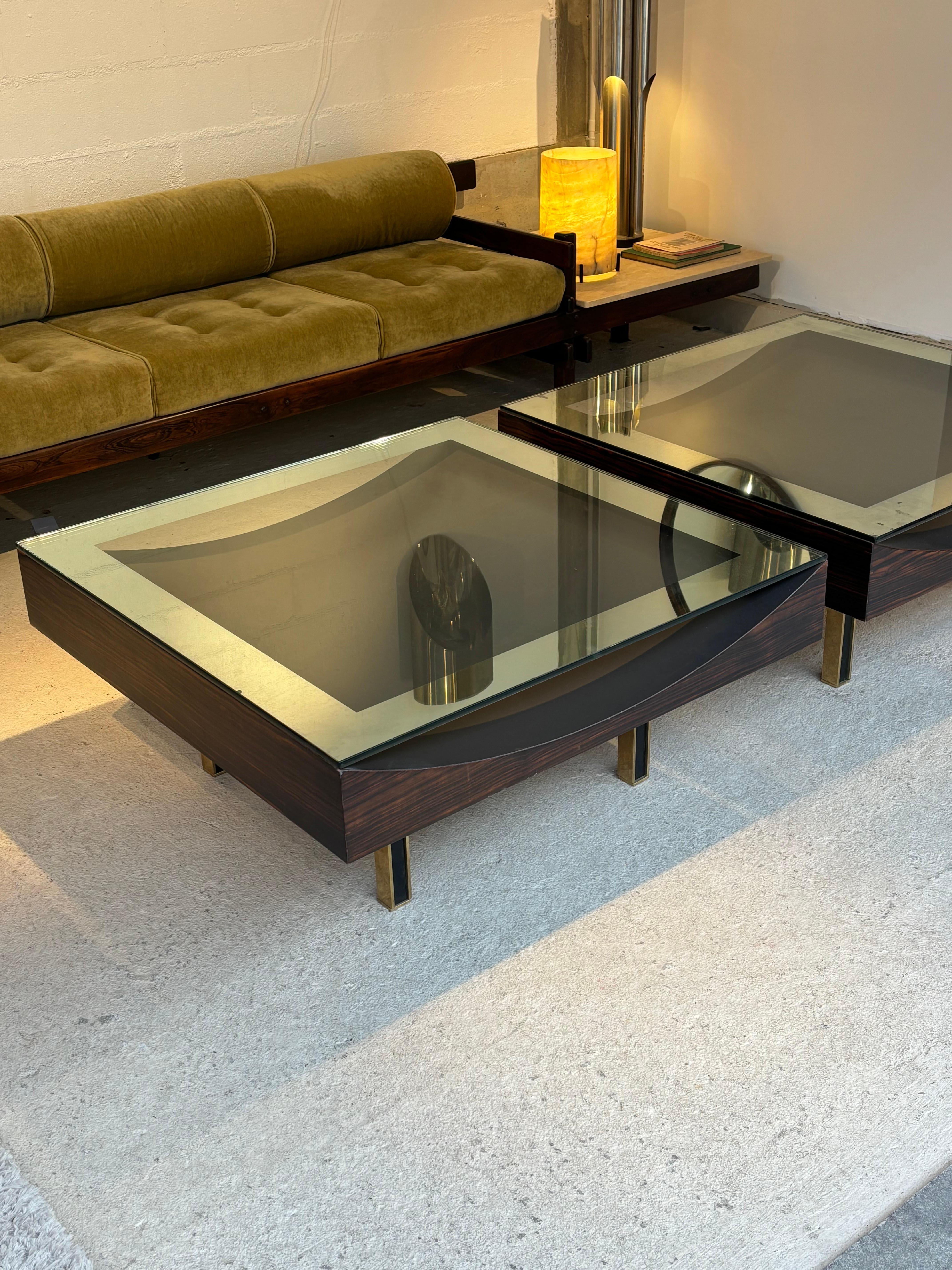 Incredible Pair of unic coffee table For Sale 1