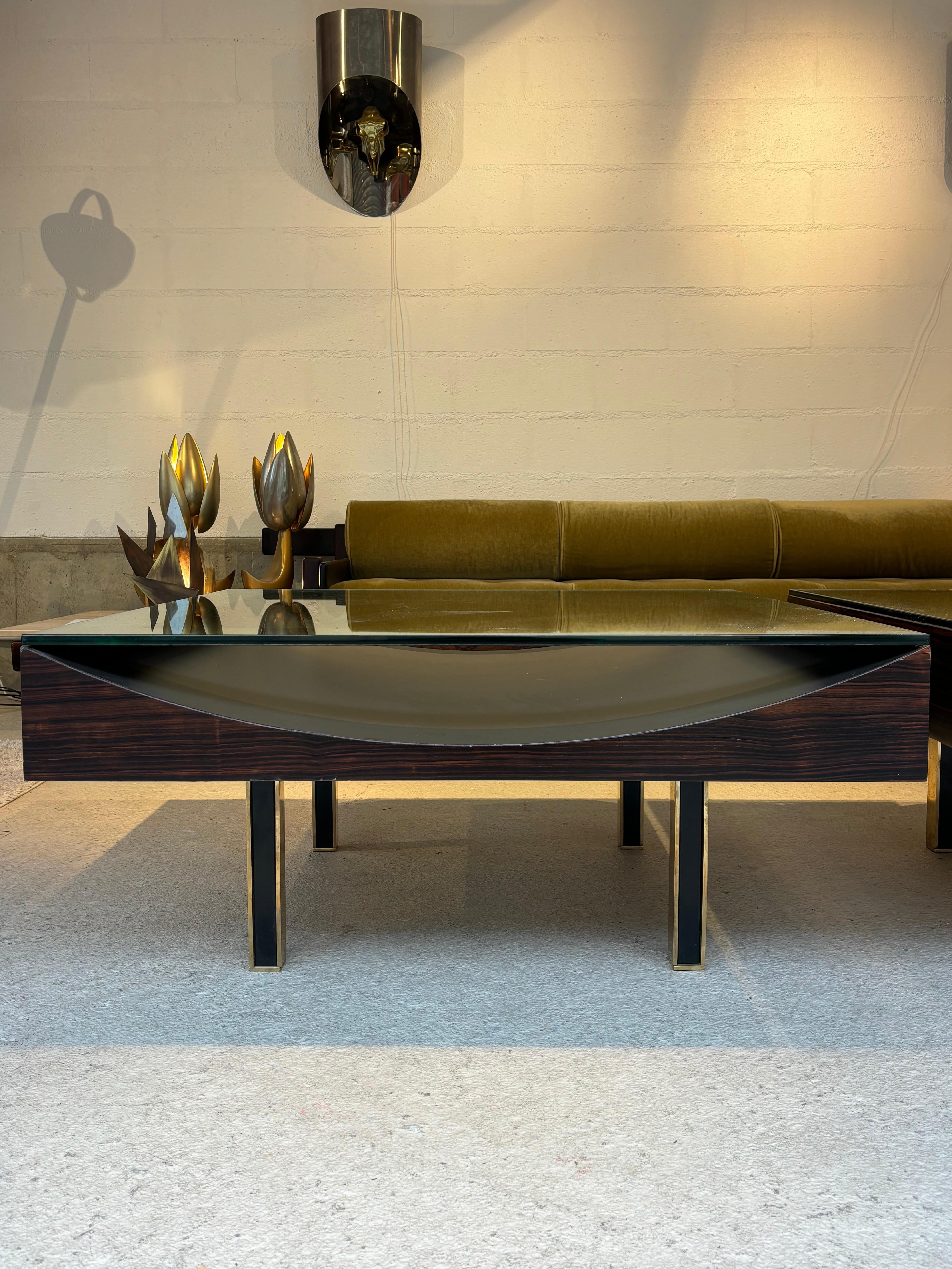 Incredible Pair of unic coffee table For Sale 2