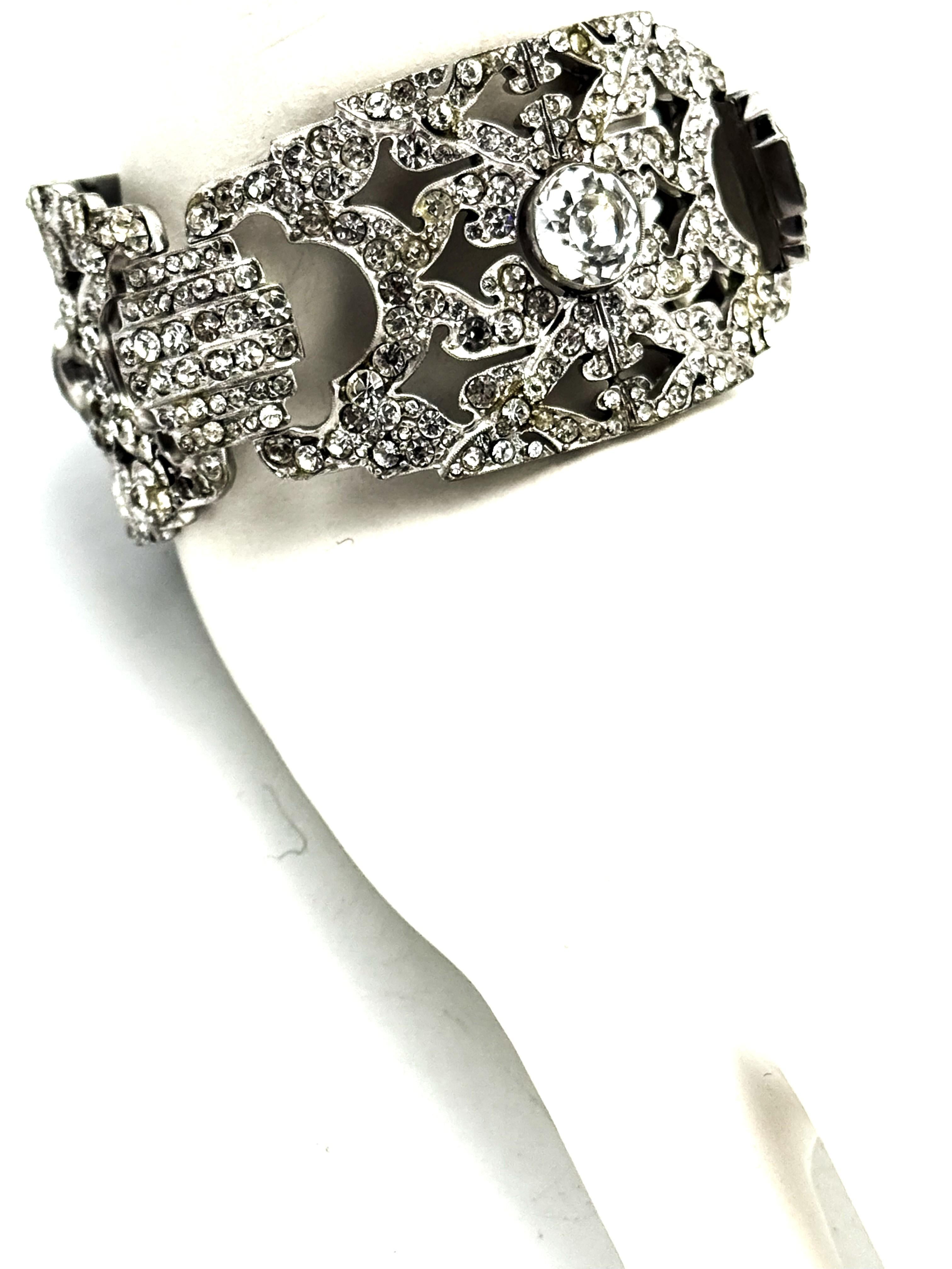 BRACELET INCROYABLE PAST, France, années 1930/40, métal rhodié en vente 7