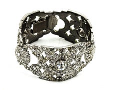 INCREDIBLE PAST BRACELET, France, 1930/40s, metal rhodiniert