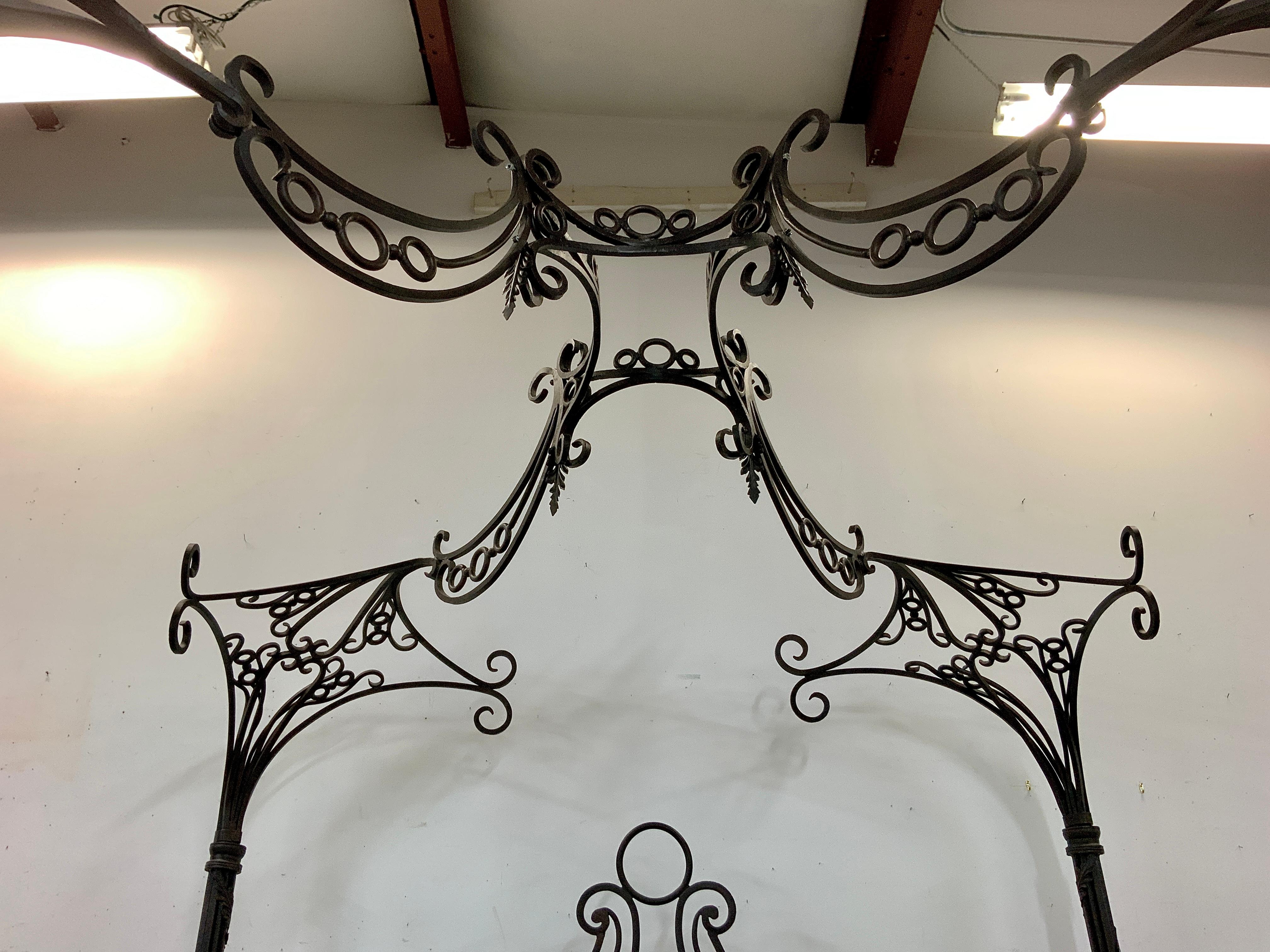 Incredible Phyllis Morris Custom Wrought Iron Canopy Bed XL King For Sale 3